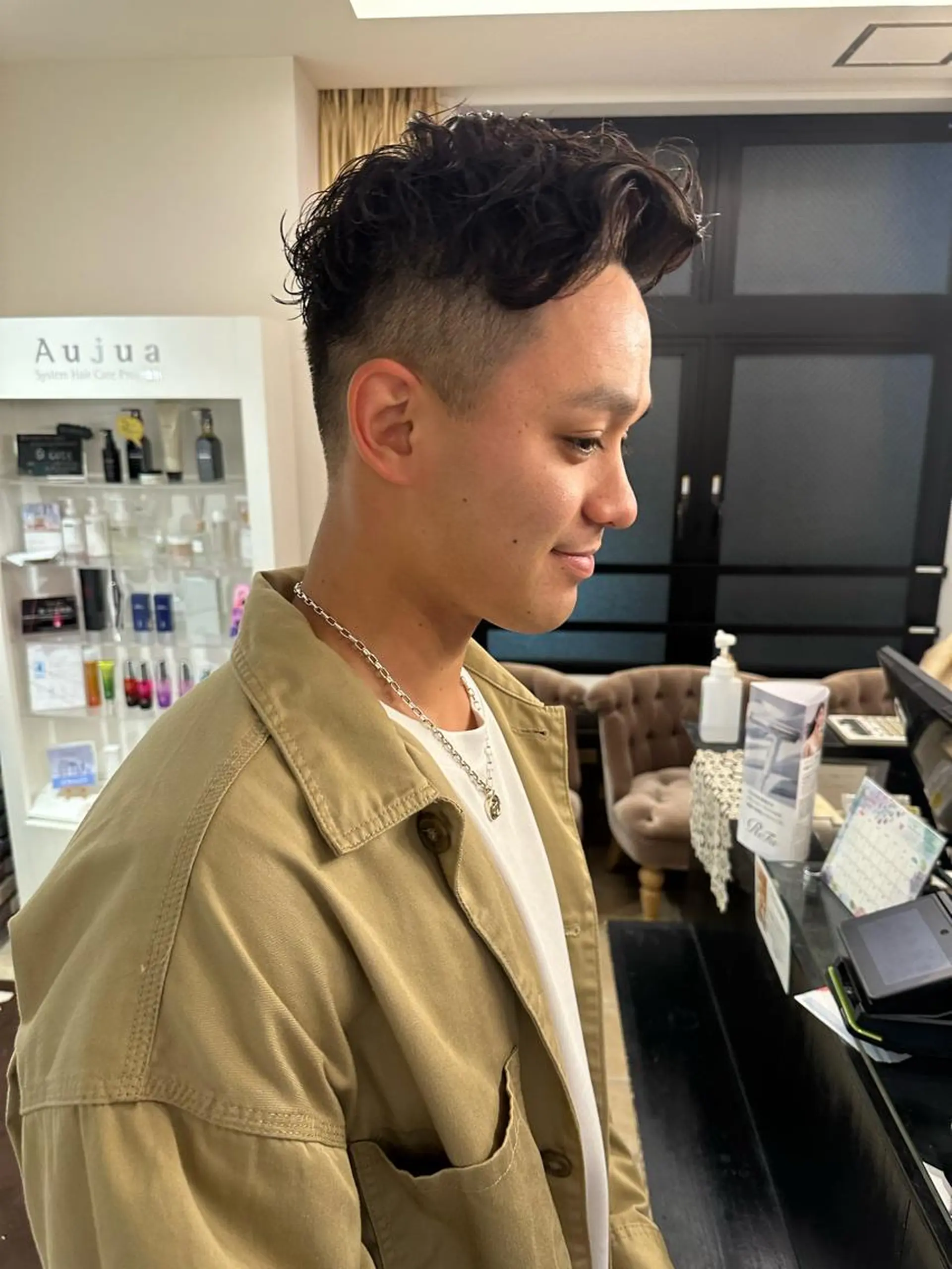 パーマ メンズ カット パーマ 増渕 駿介のヘアスタイル