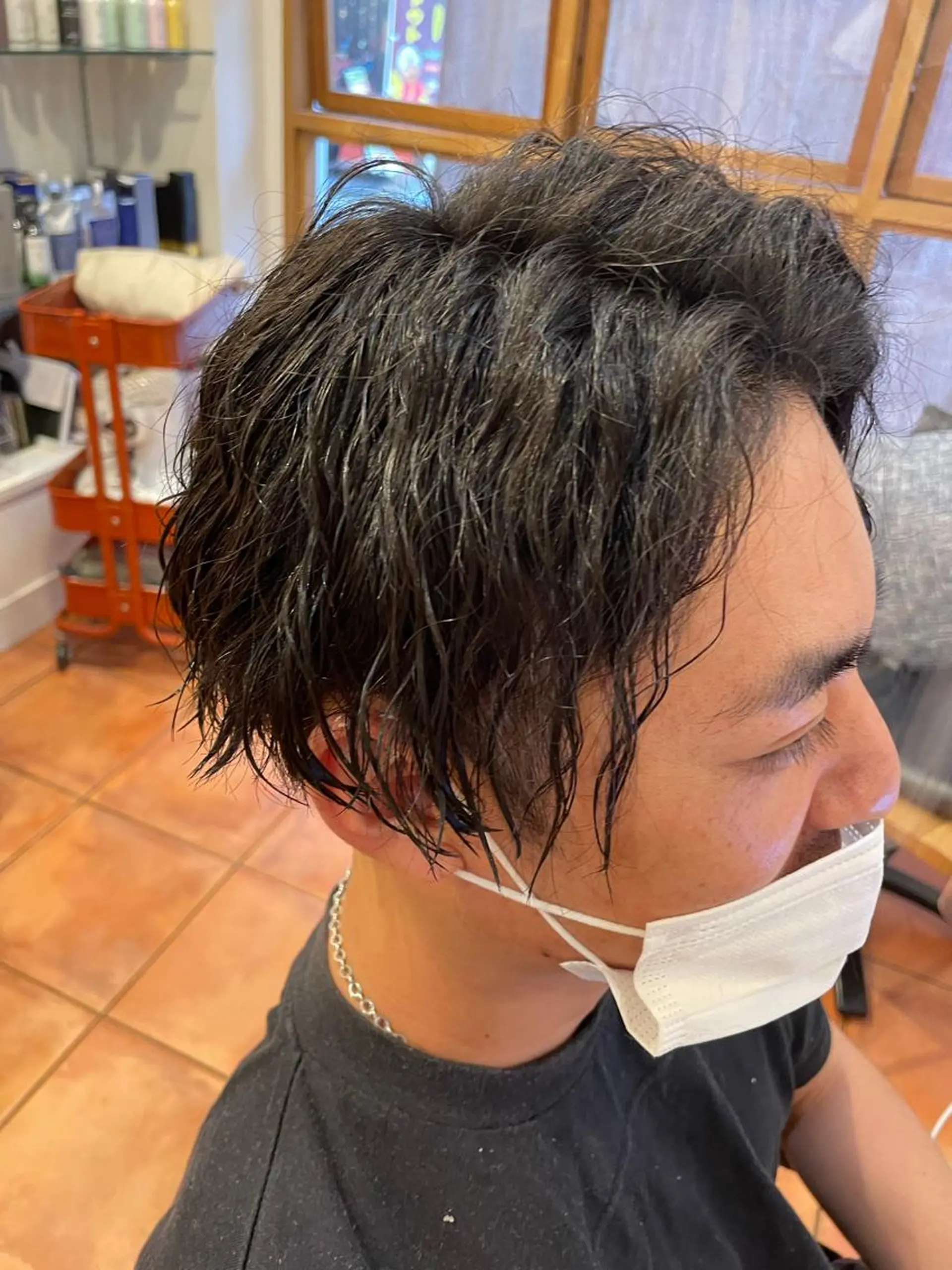 パーマ メンズ カット パーマ 美髪ストレート/ メンズヘア/中田海斗のヘアスタイル