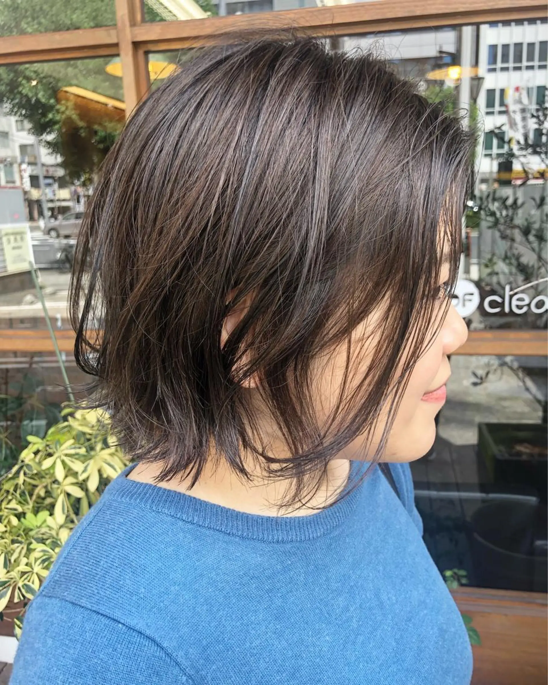 ミディアム カラー クロスパーマ× 透明感カラー✂︎のヘアスタイル
