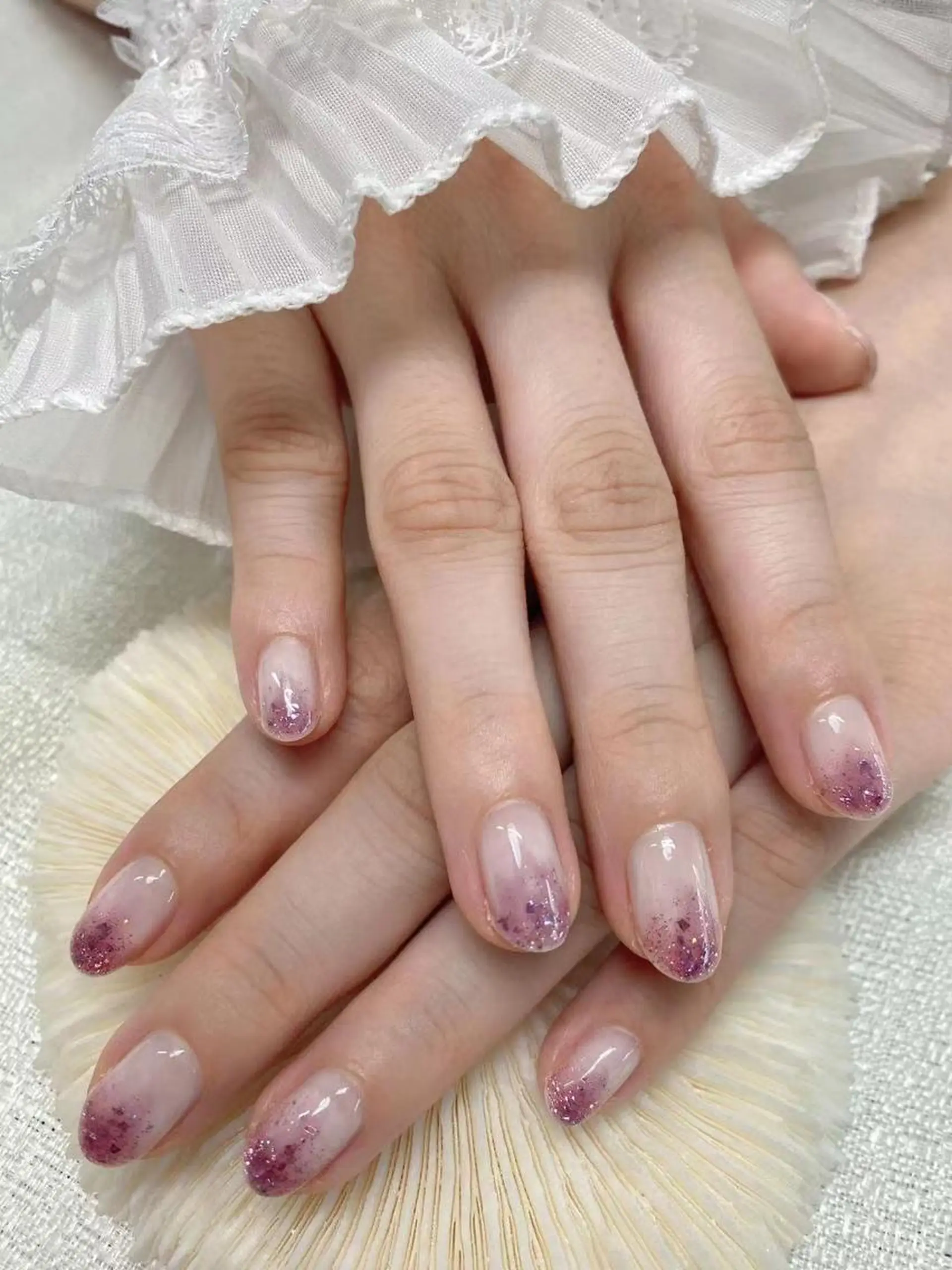 ネイル ジェルネイル ハート ラメ(グリッター) ラメグラデーション スカルプネイル ハンドネイル ハンドケア Kira Nailのネイルデザイン