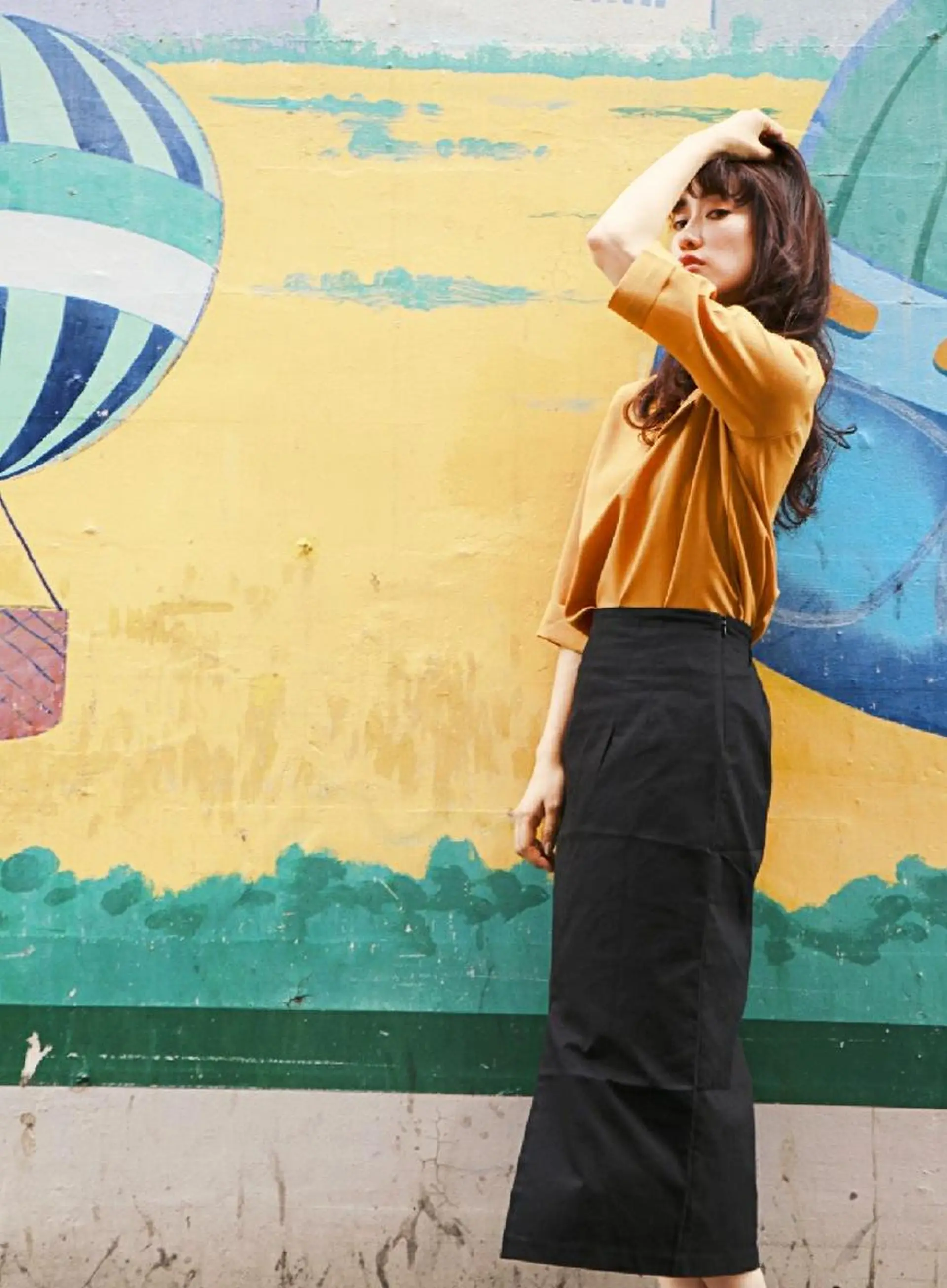 セミロング カラー パーマ アディクシーカラー イルミナカラー LAMP HAIR  ランプヘアー所属・徳永 博志のヘアスタイル