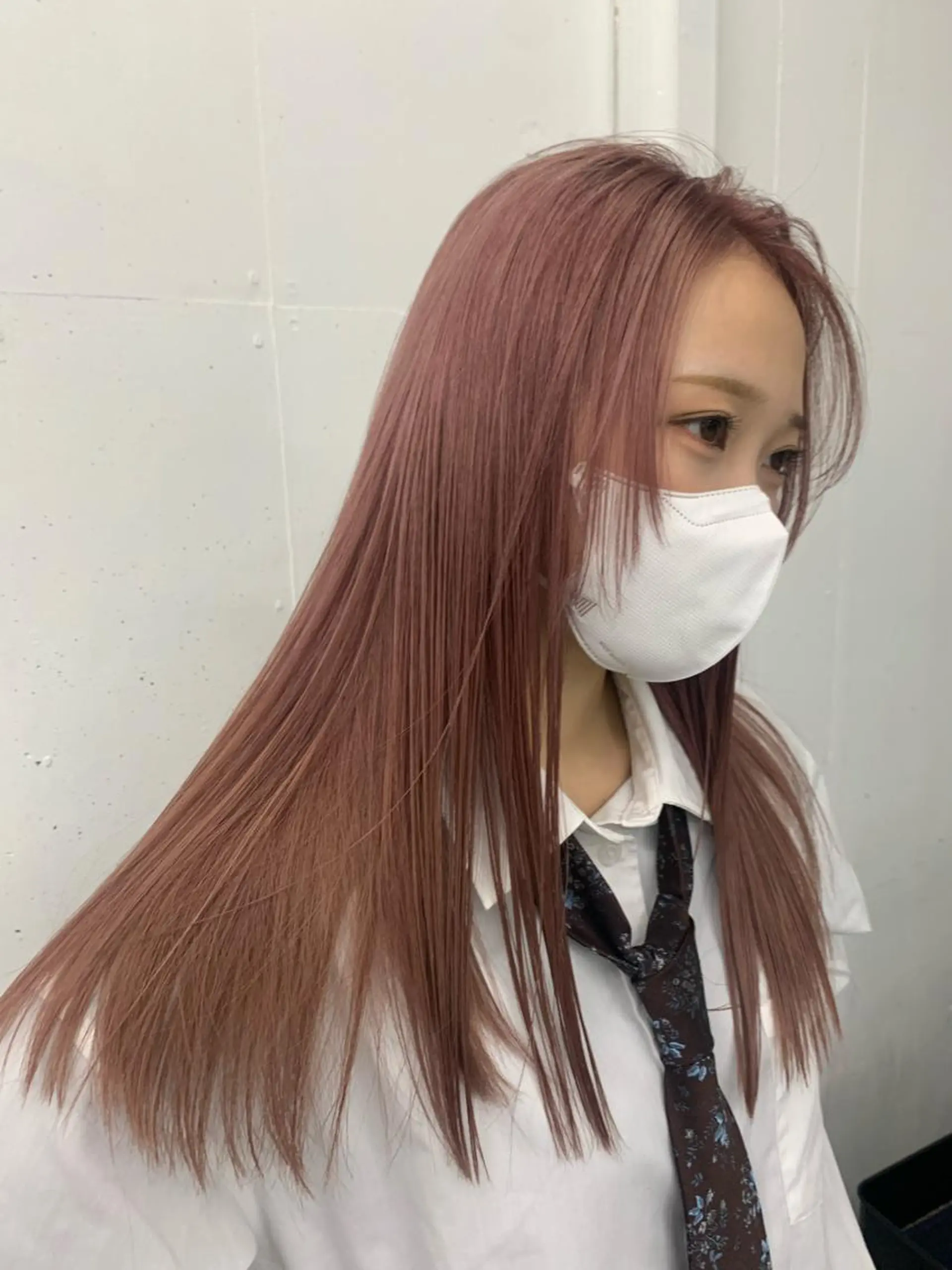 ロング カラー ベージュカラー ピンクカラー ピンクベージュ 卒業式ヘアセット🎀 ヘアアレンジのヘアスタイル