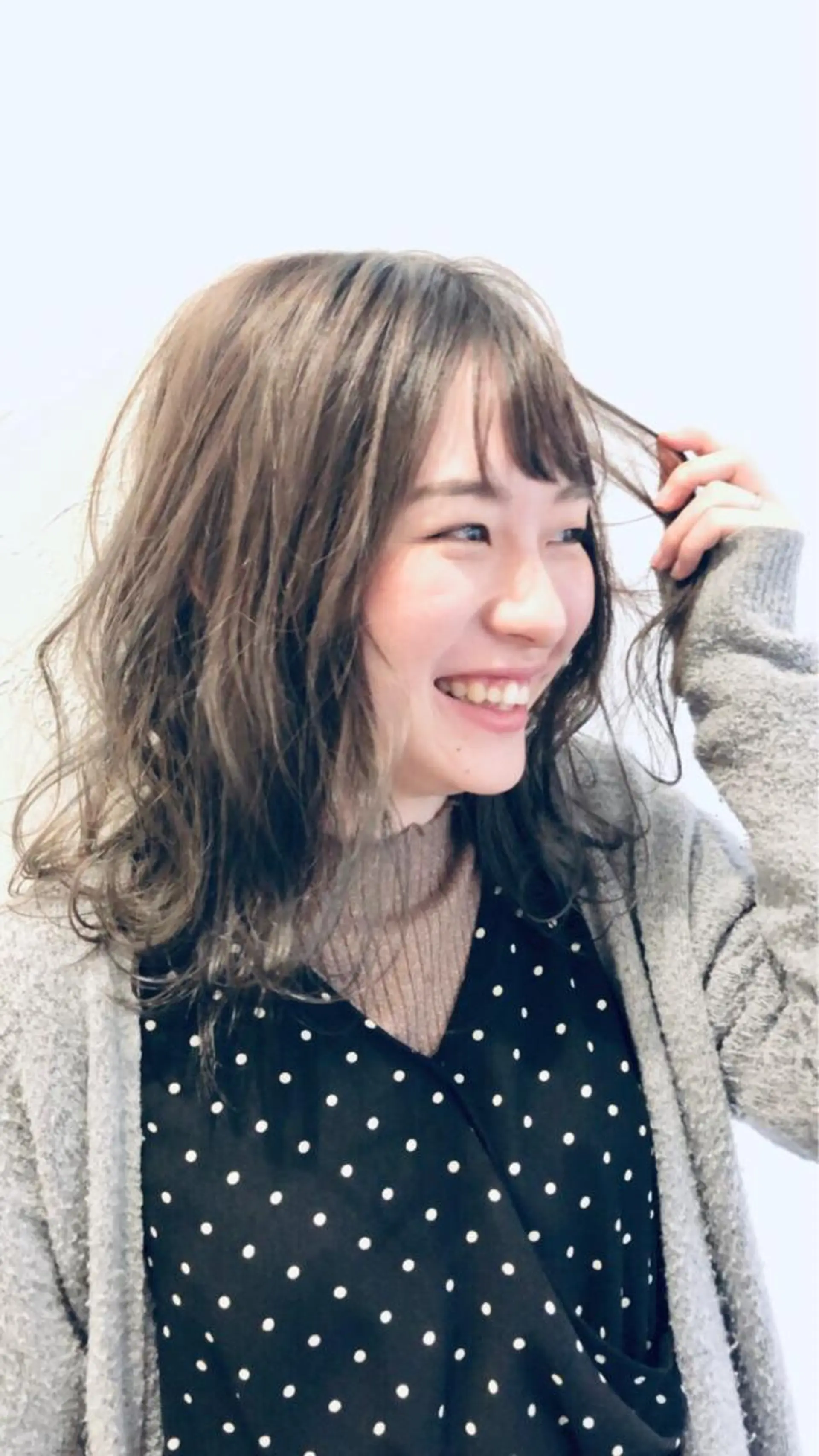 ミディアム カラー パーマ カット ヘアカラー m ā l o. マァロのヘアスタイル