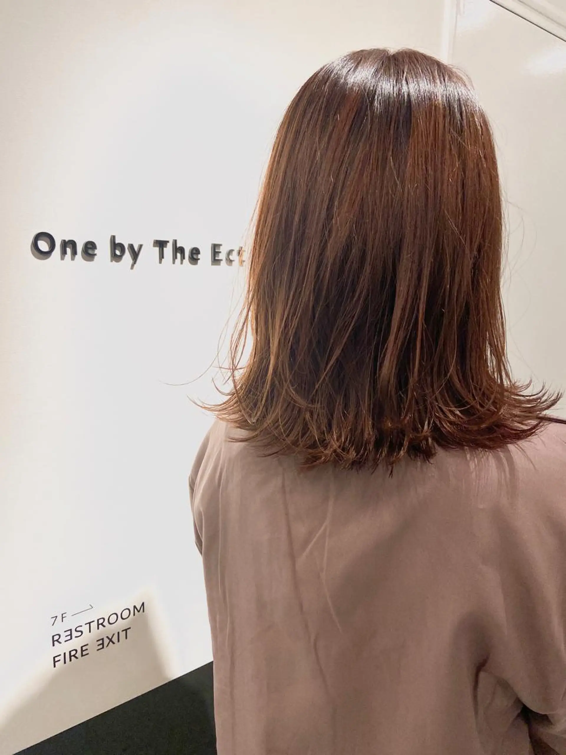 ミディアム カット ヘアカラー トリートメント ヘッドスパ 片山美穂 心斎橋・北堀江のヘアスタイル