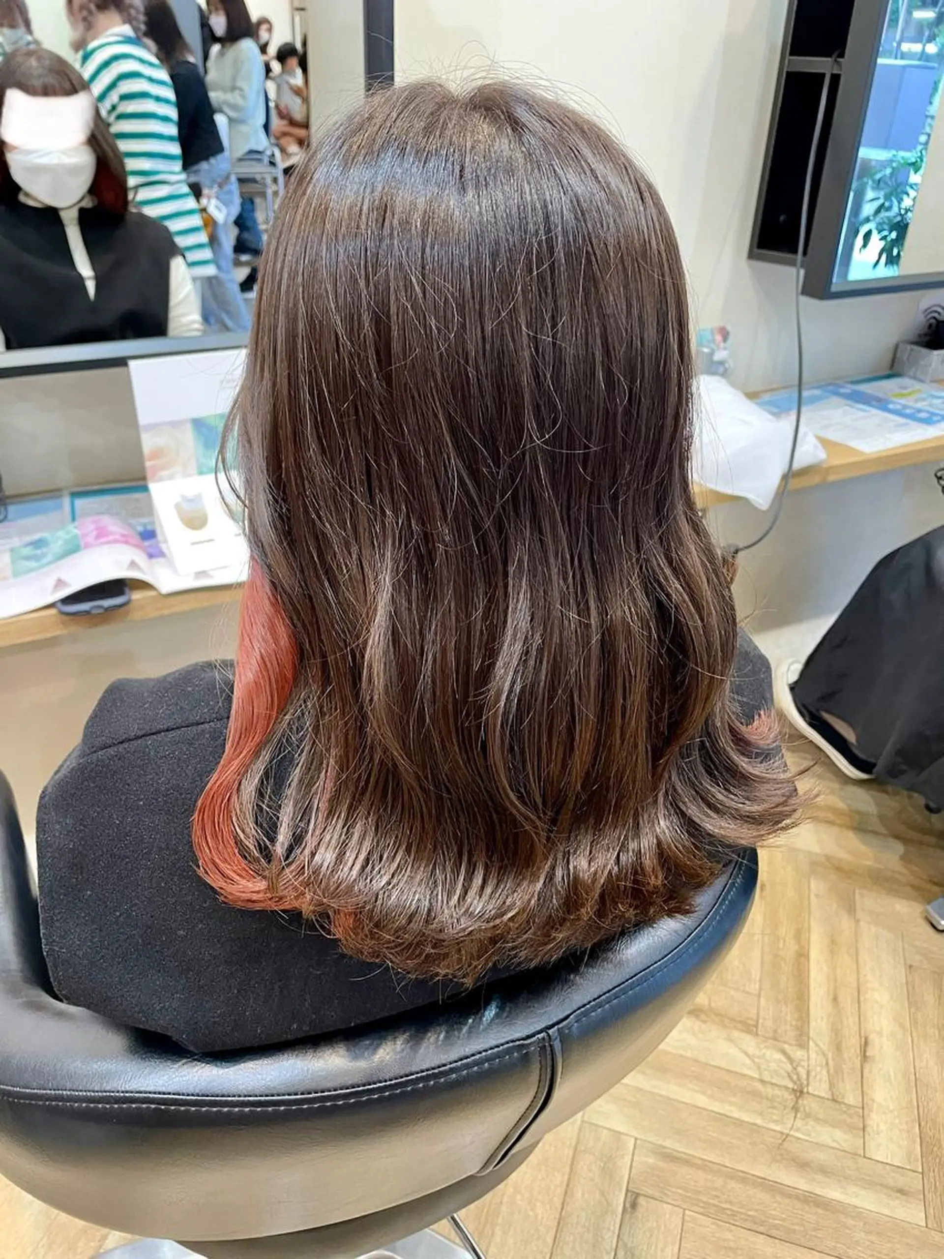 ミディアム ヘアカラー 韓国ヘア/レイヤー 🇰🇷/艶髪/長橋のヘアスタイル