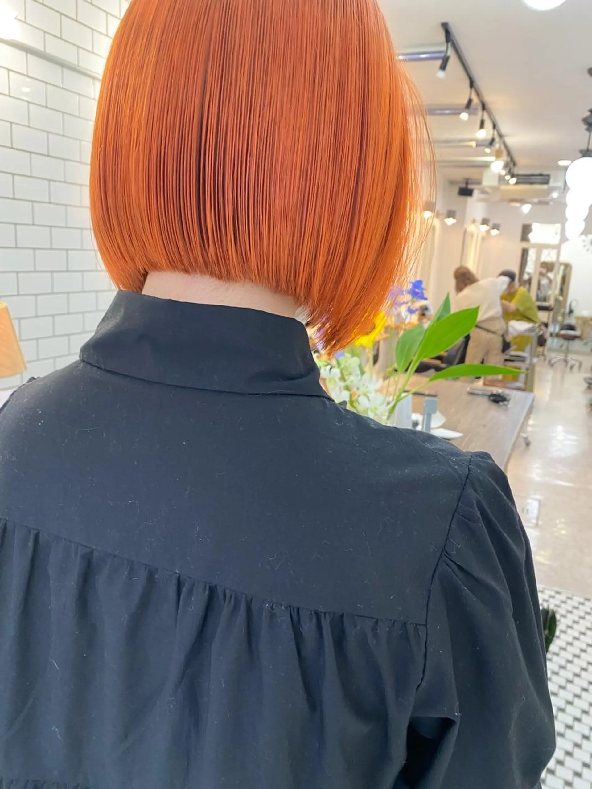 ミディアム カラー 顔周りレイヤー/韓国 ブリーチminamiのヘアスタイル