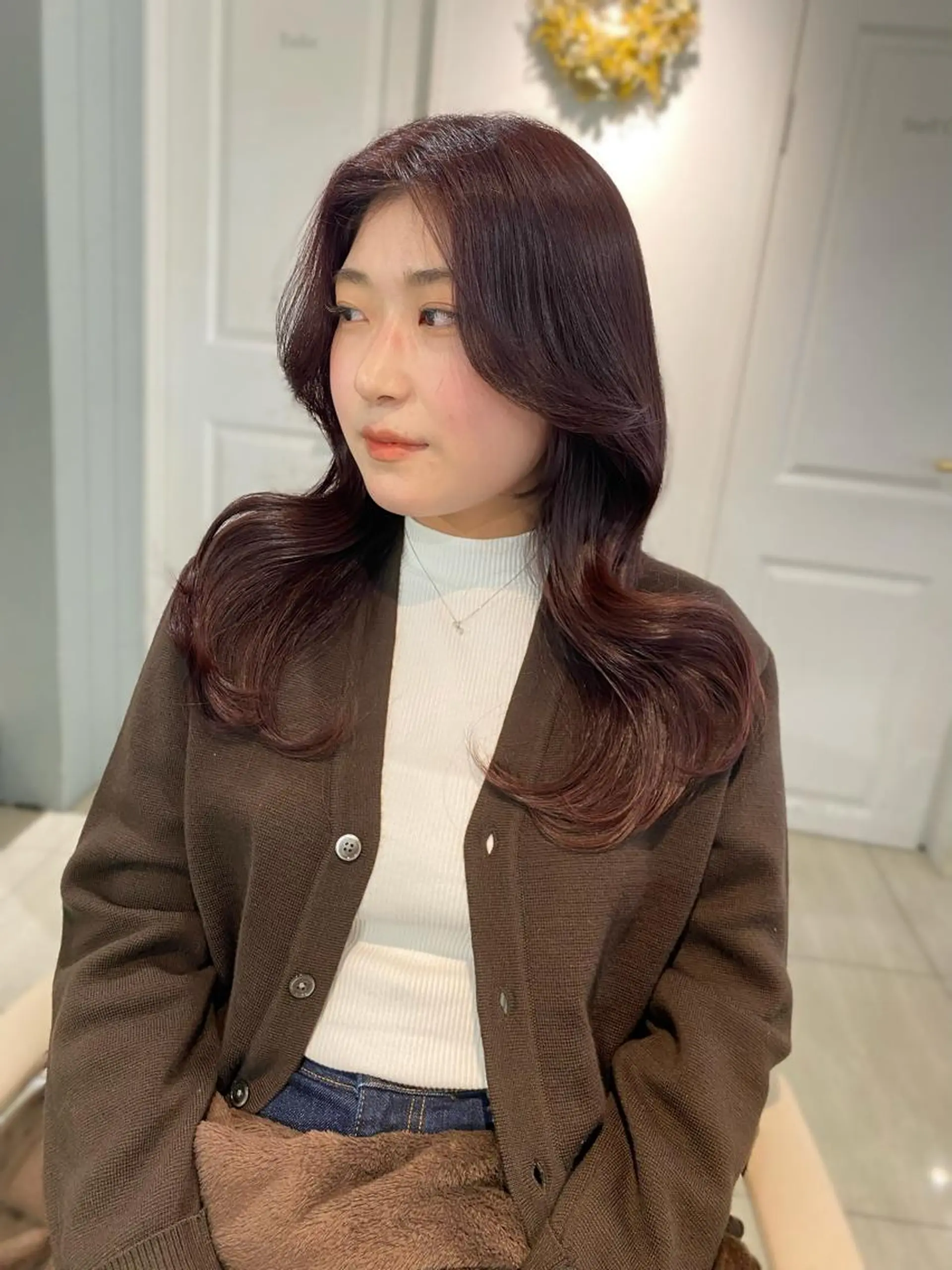 ロング カラー くびれヘア 髪質改善 ヨシンモリ 韓国風ヘア レイヤーカット カット ヘアカラー トリートメント 韓国風レイヤーカット 💎髪質改善"yuiのヘアスタイル