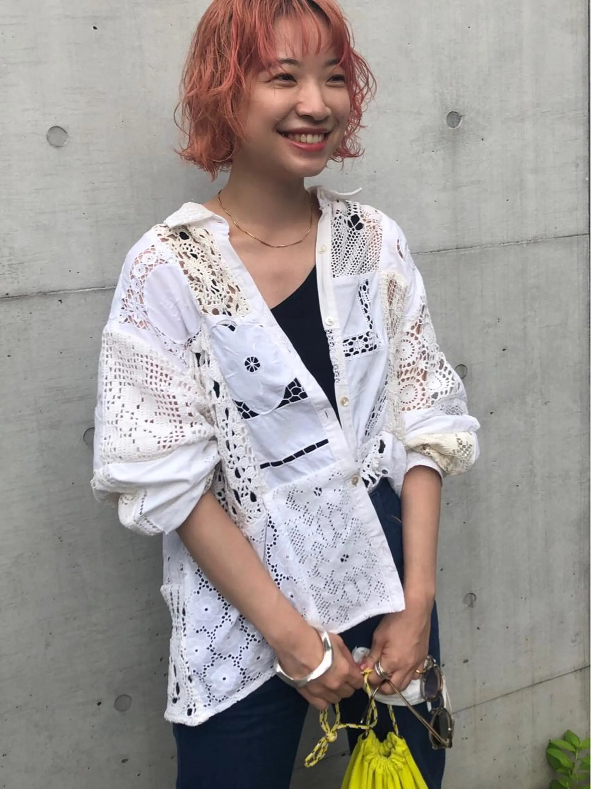 ショート カラー ピンクカラー ボブ ウルフカット SENSE OF HUMOUR所属・ミヤギ リュウキのヘアスタイル