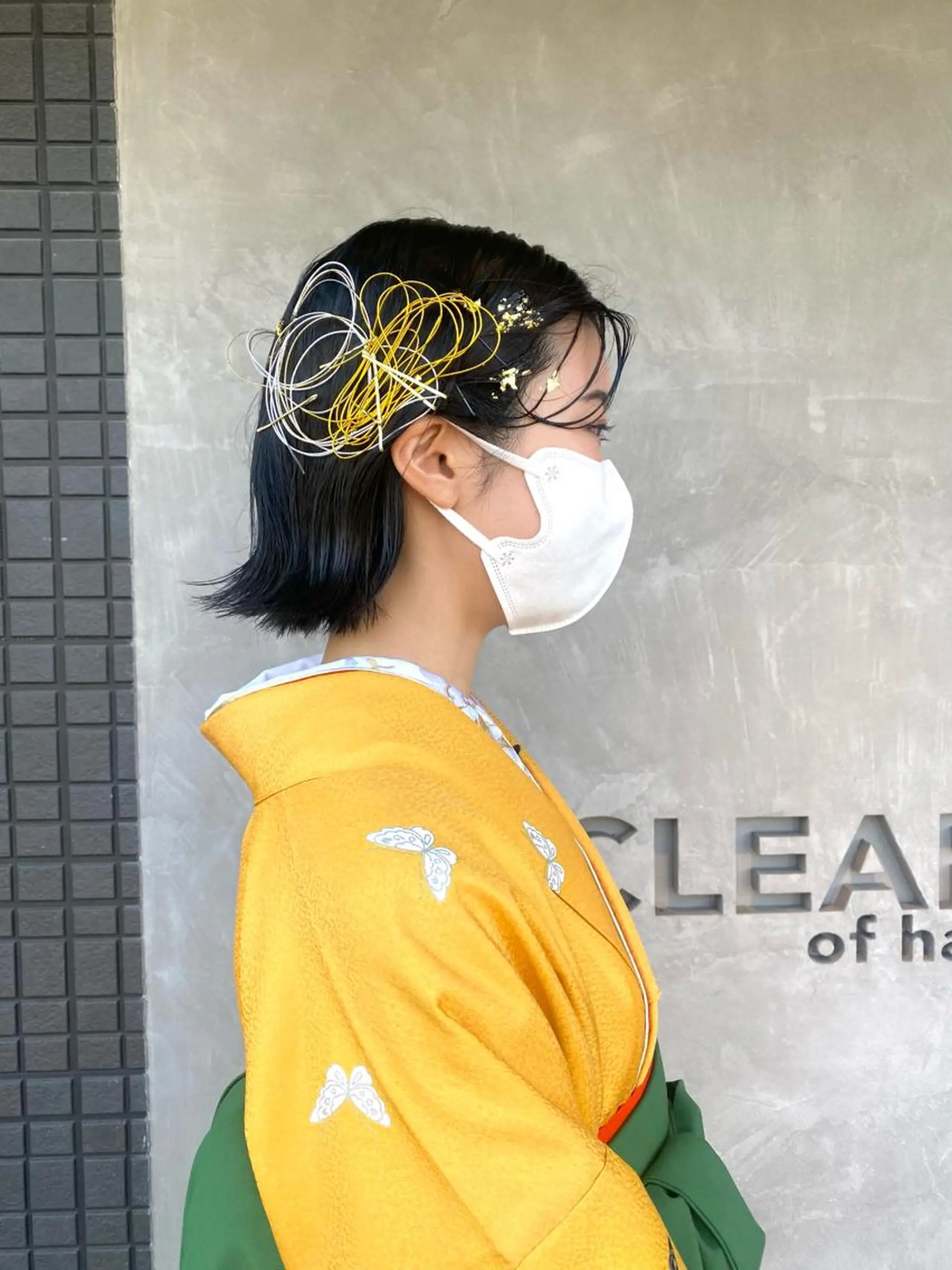 ショート ヘアアレンジ 卒業式のヘアスタイル 亀井 里奈のヘアスタイル