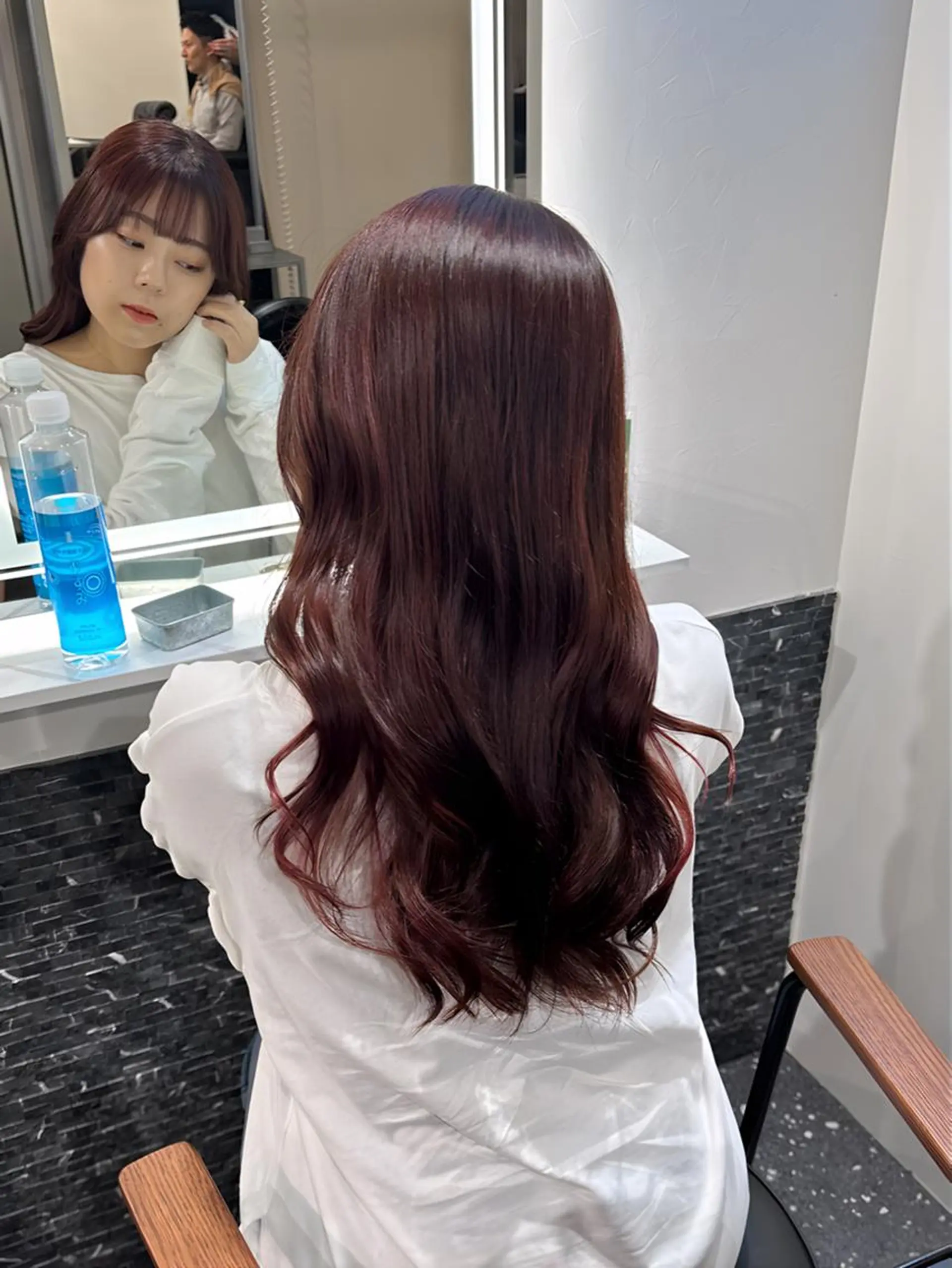 セミロング カラー カット ヘアカラー トリートメント 韓国レイヤーカット要 暗透カラー📓吉祥寺のヘアスタイル