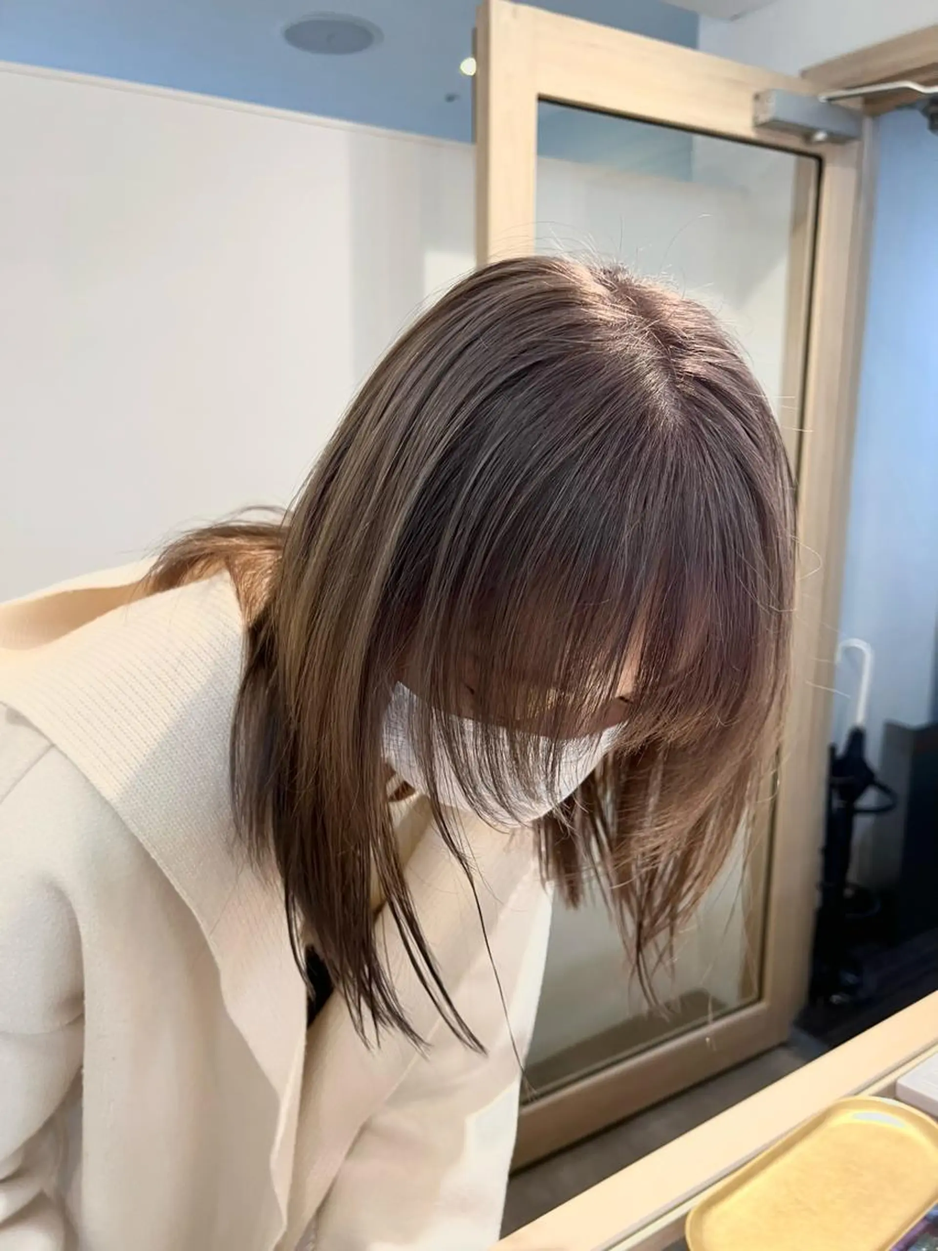 ミディアム カラー レイヤーカット ボブパーマNo.1のヘアスタイル