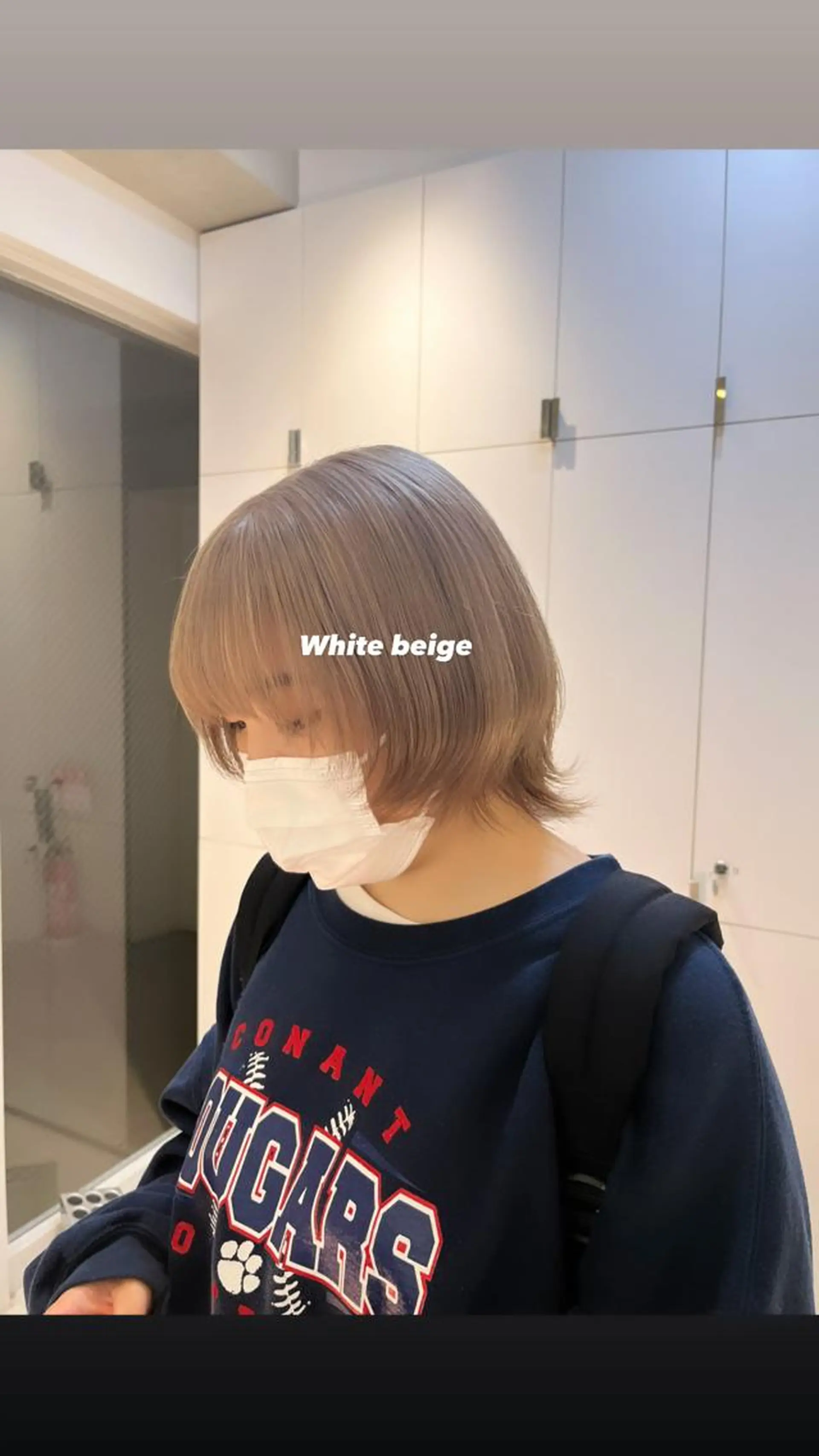 ショート カラー ヘアアレンジ ベージュカラー ブリーチ ホワイトベージュ MAYU/ハイトーン /レイヤーカットのヘアスタイル