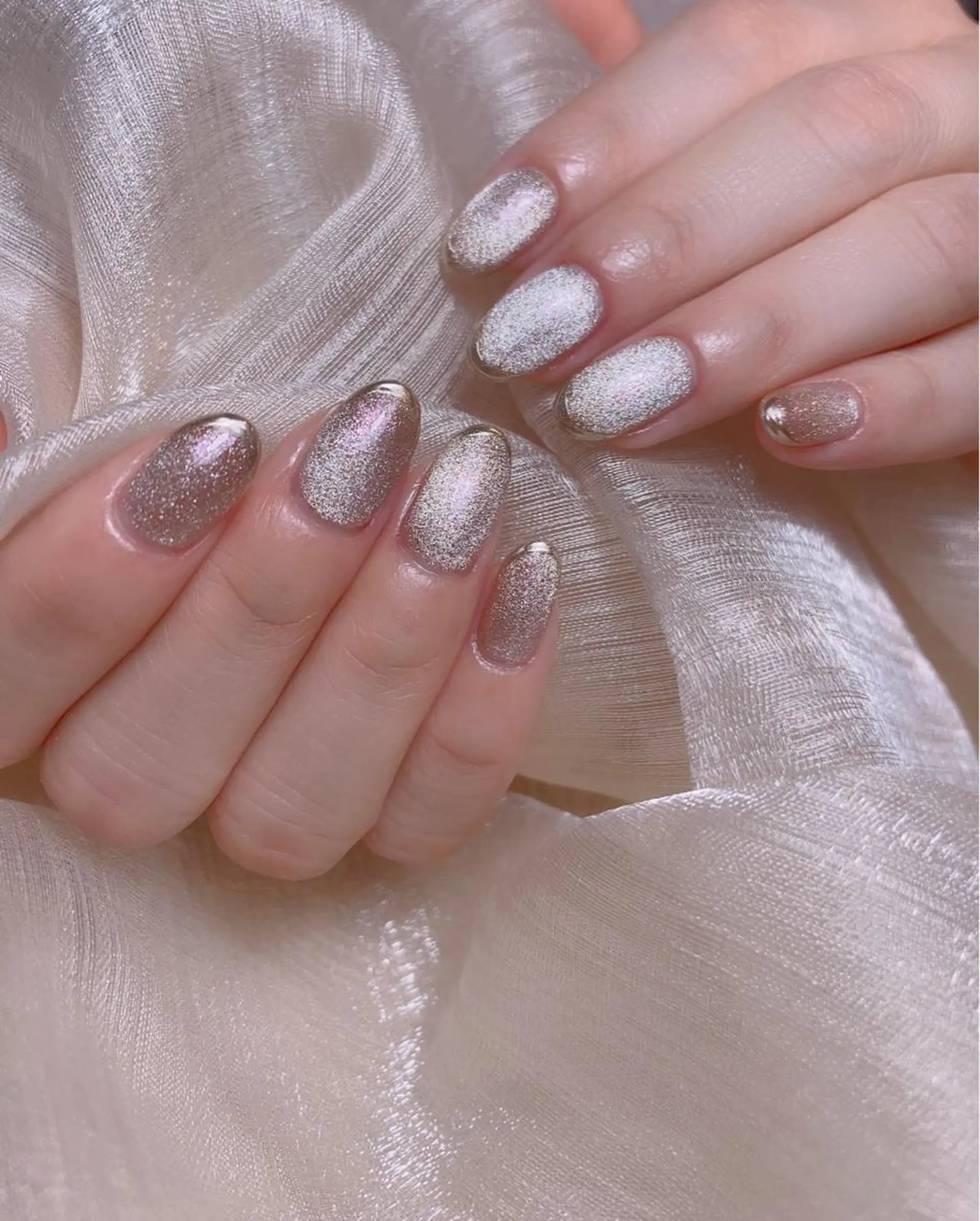 ネイル ミラーネイル ハンドネイル 南野 由希のネイルデザイン