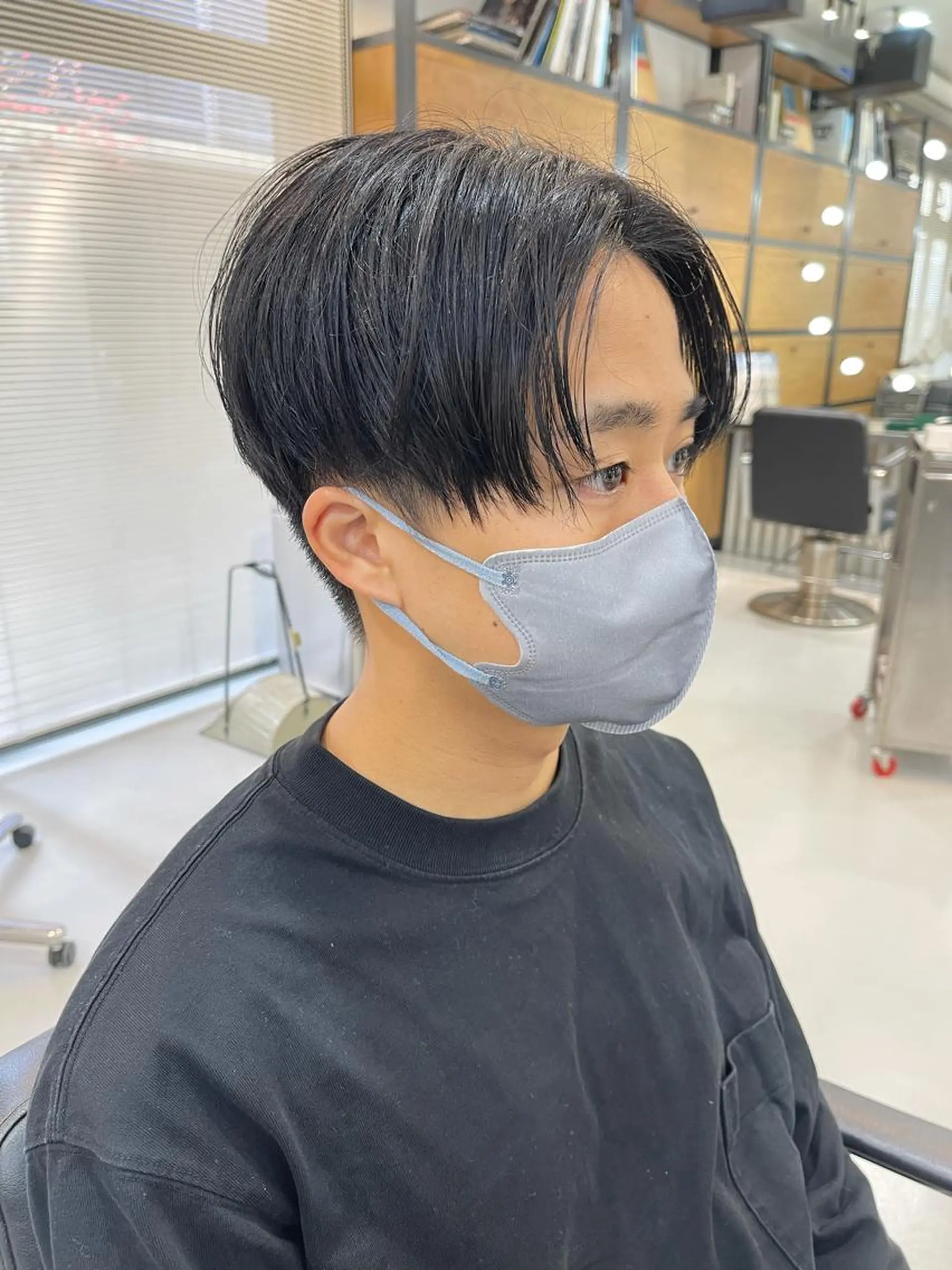 ショート パーマ メンズ センターパート メンズパーマ カット パーマ メンズパーマ タカキリョウのヘアスタイル