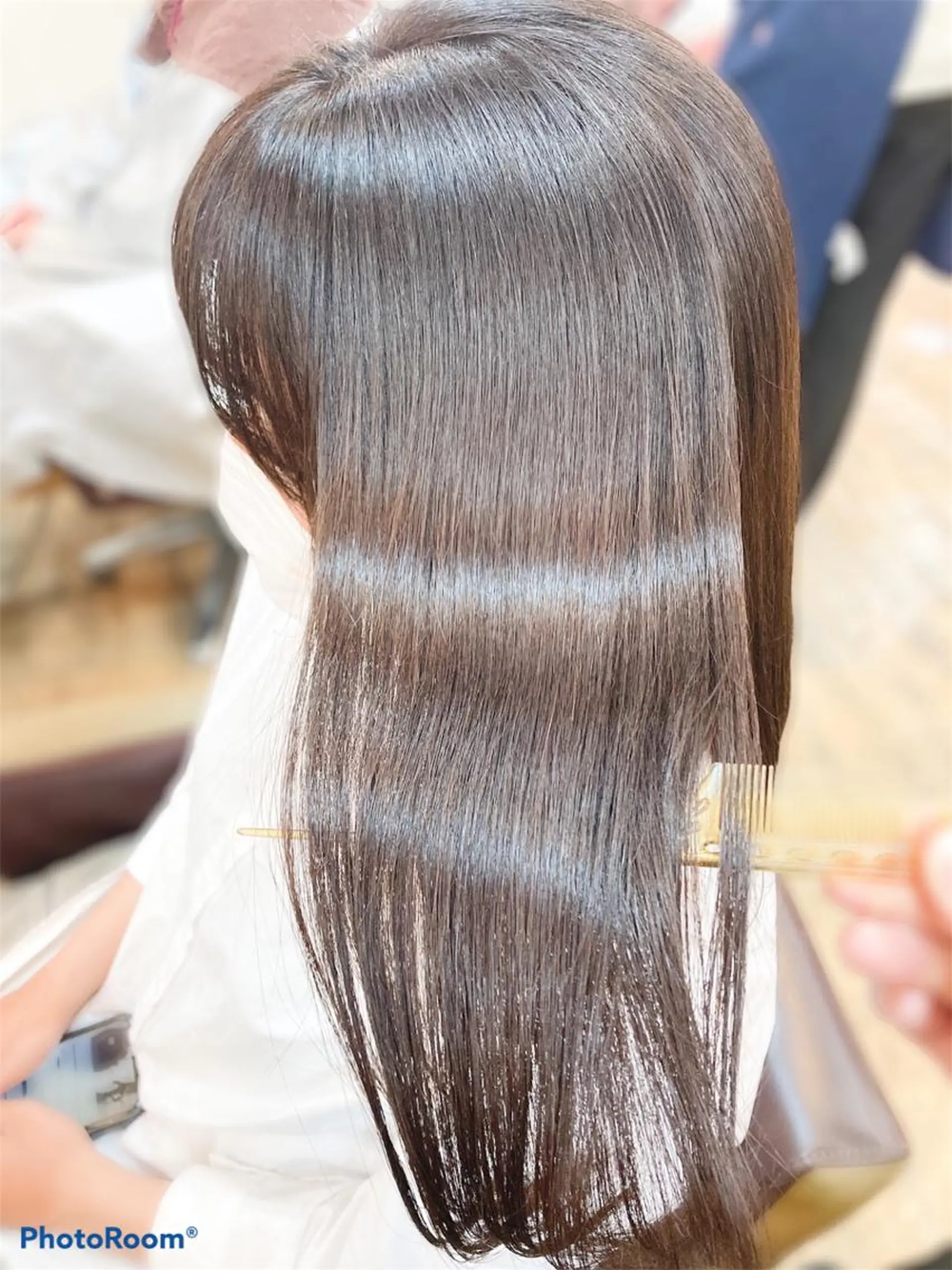 ロング ハイライト 髪質改善 韓国風ヘア レイヤーカット ヘアカラー トリートメント KASHI｜顔まわり ×艶髪プロデューサーのヘアスタイル