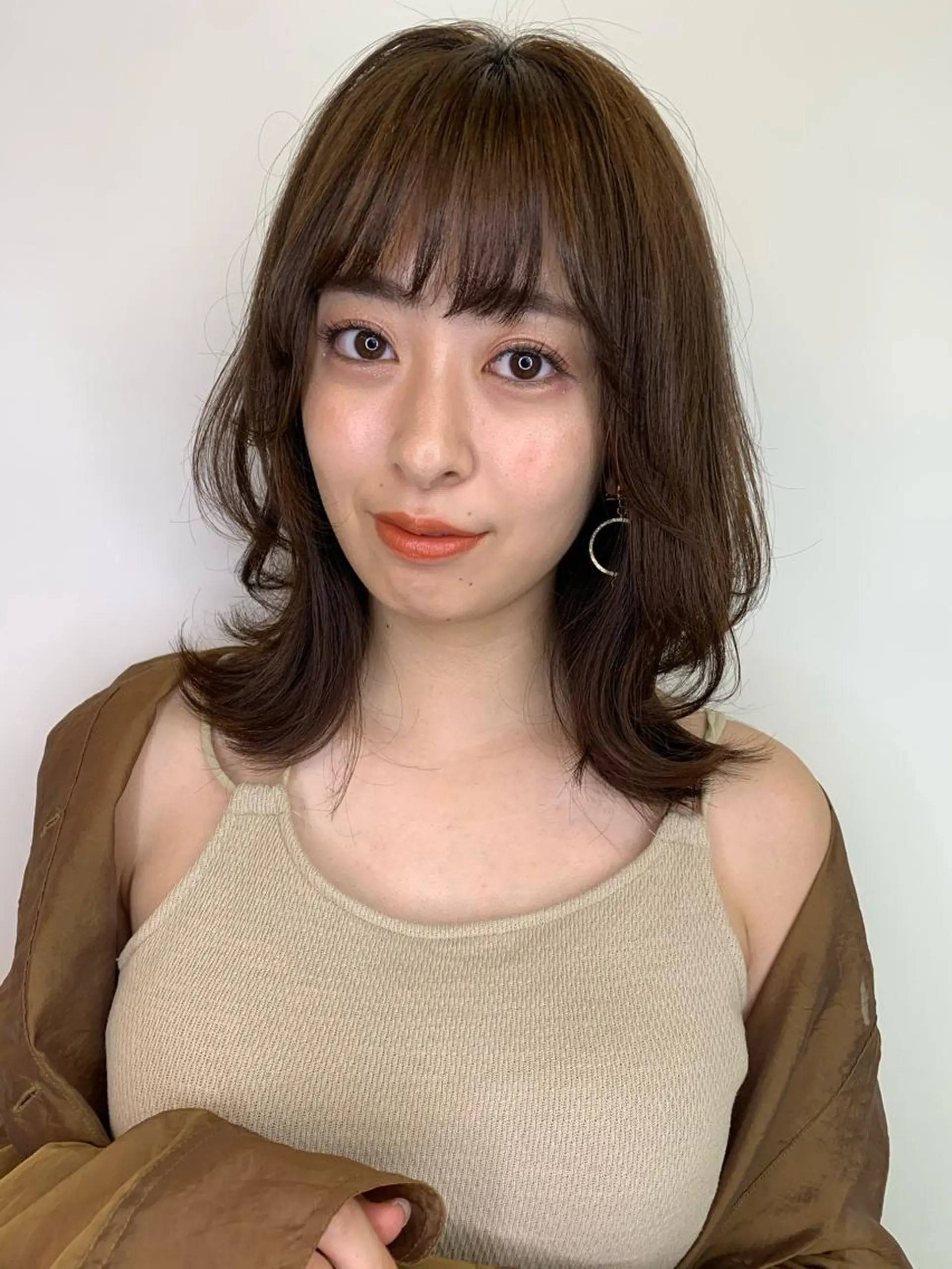 ミディアム カラー 透明感/オリーブ/ グレージュ/YUKAのヘアスタイル