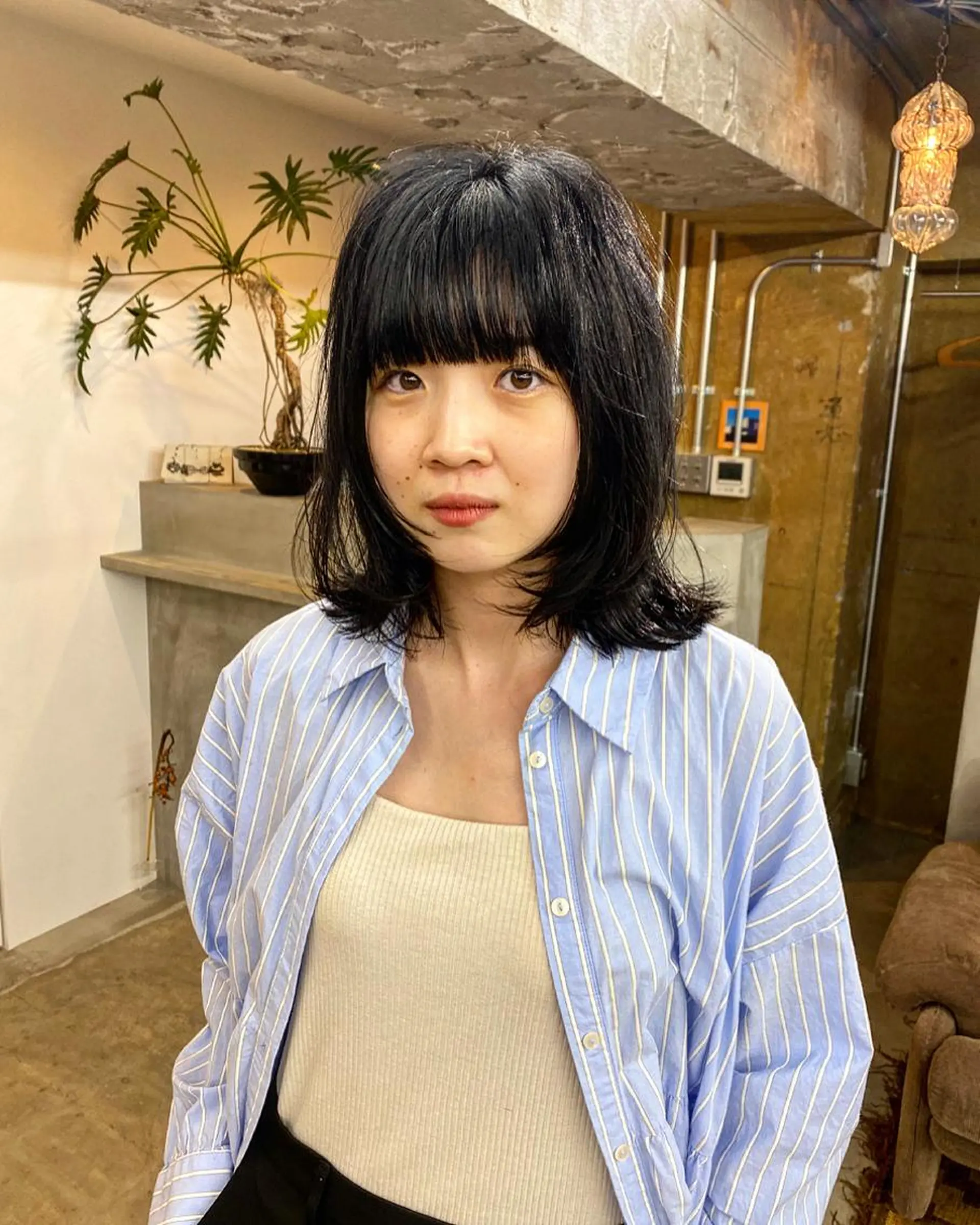 ミディアム カット ヘアカラー トリートメント Agu  hair rupia 金沢店所属・金沢美容室/ 艶髪/夜営業/JINのヘアスタイル