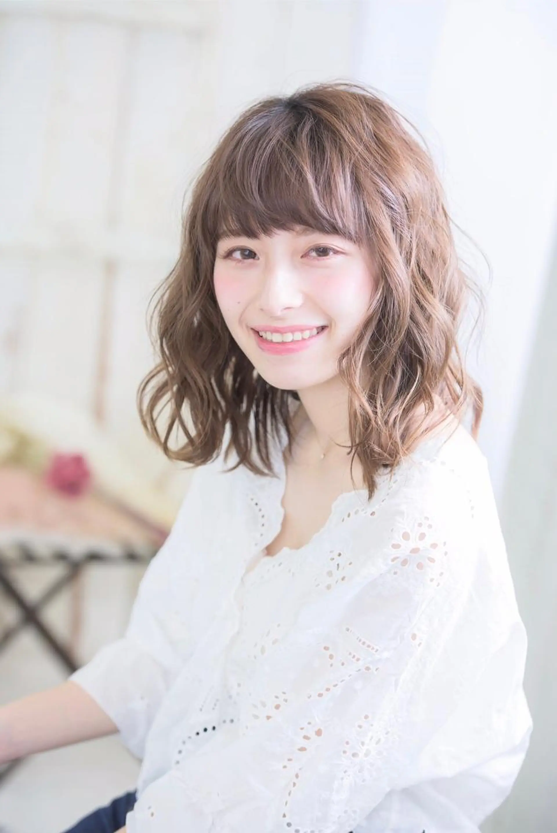 ミディアム カラー パーマ 山下 直人のヘアスタイル