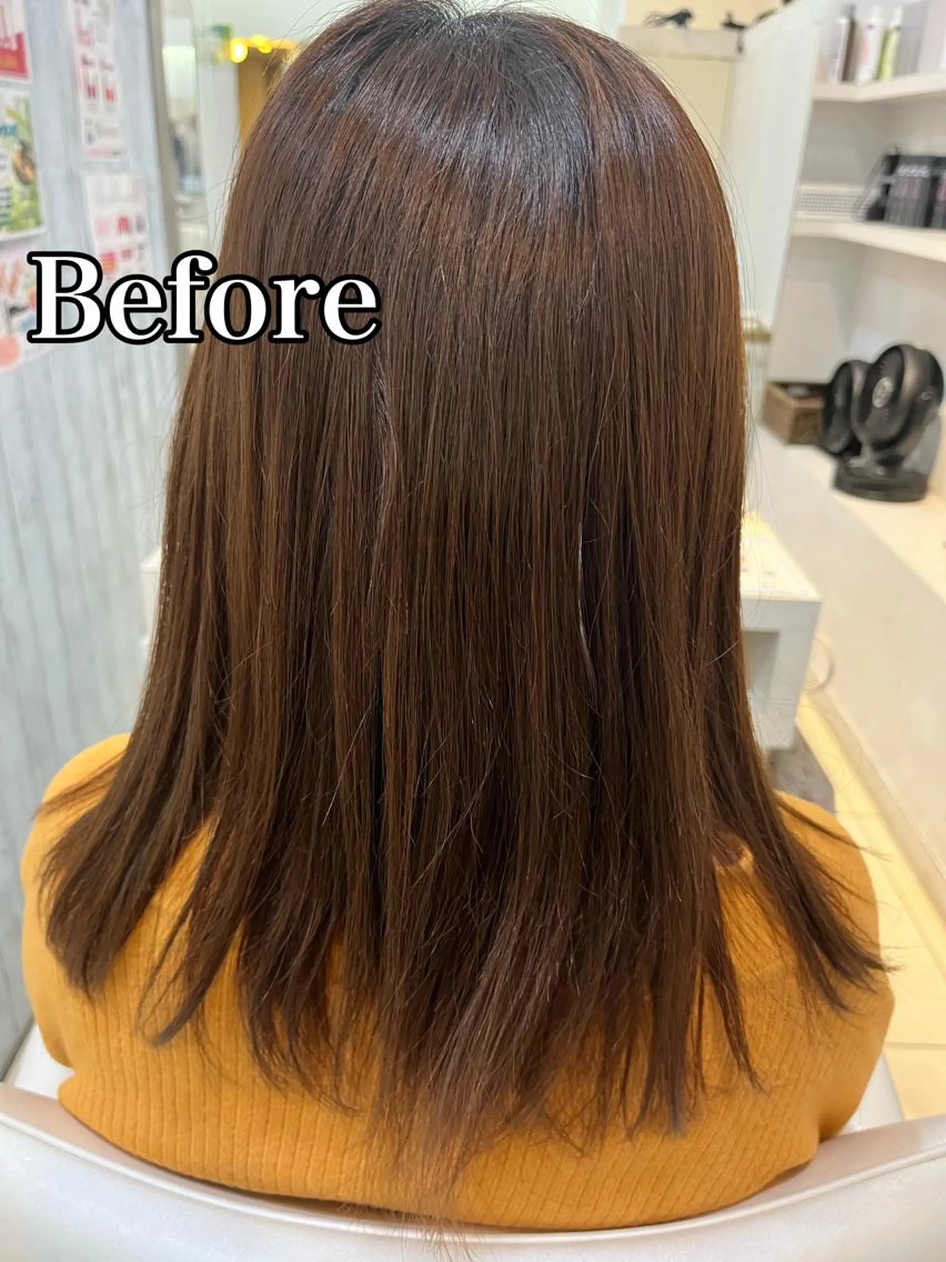 セミロング パーマ 髪質改善 ストレートパーマ 【髪質改善】 美髪/久岡徹也のヘアスタイル