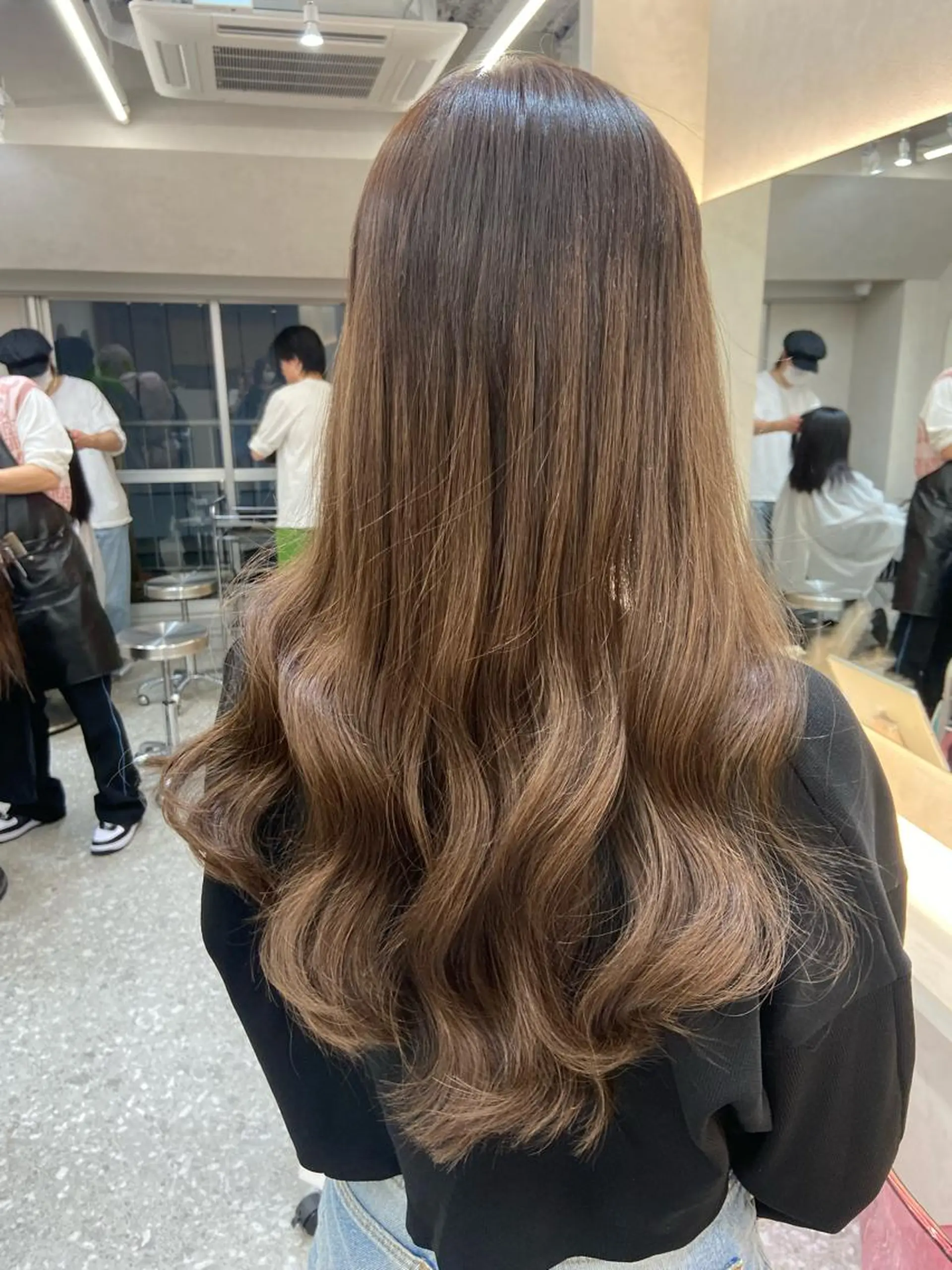 ロング カラー 新宿/韓国ヘア 中明度カラー/かやのヘアスタイル