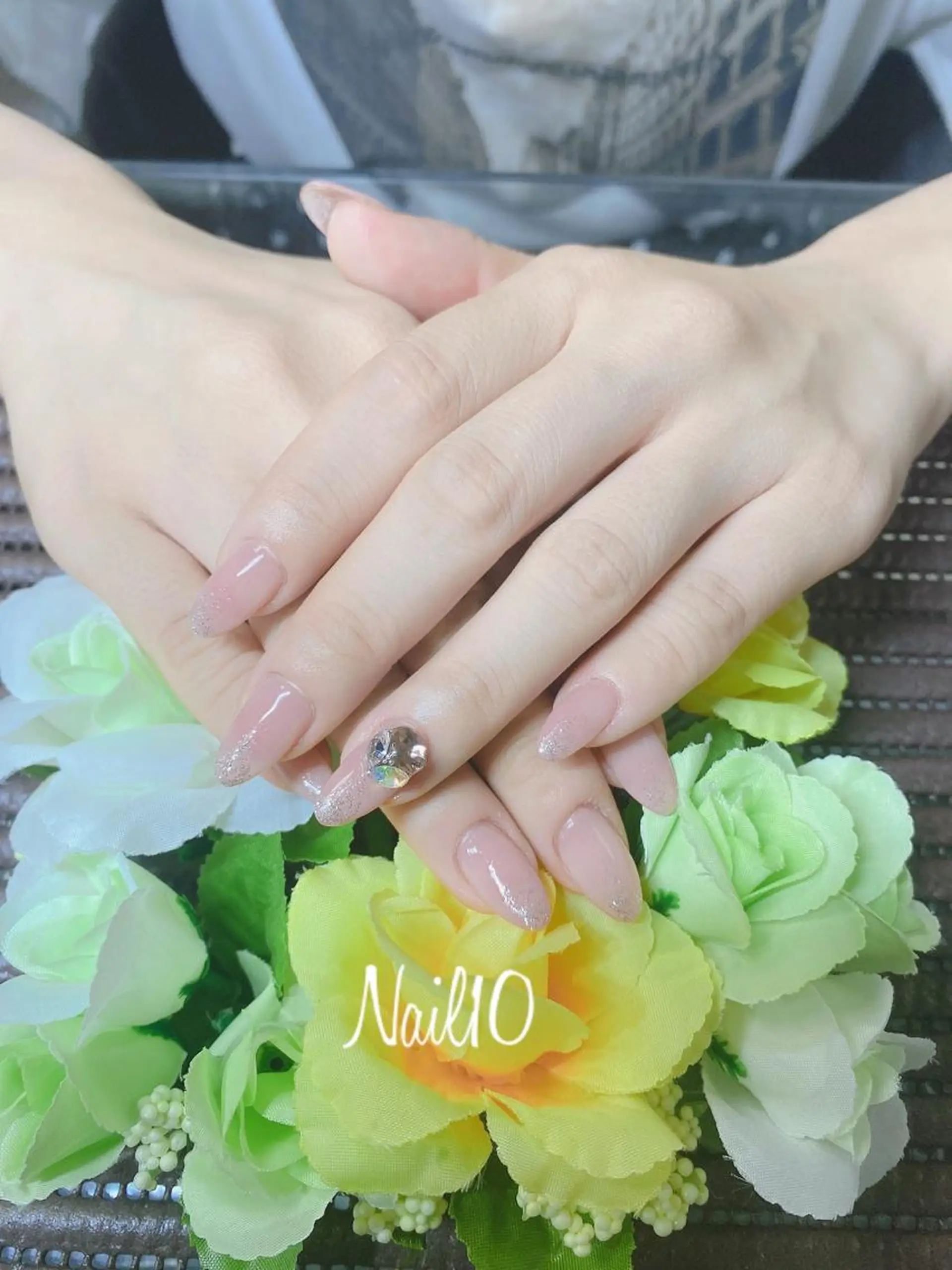 ネイル 長さ出し ラメ(グリッター) ラメグラデーション Nail10 Kakoのネイルデザイン