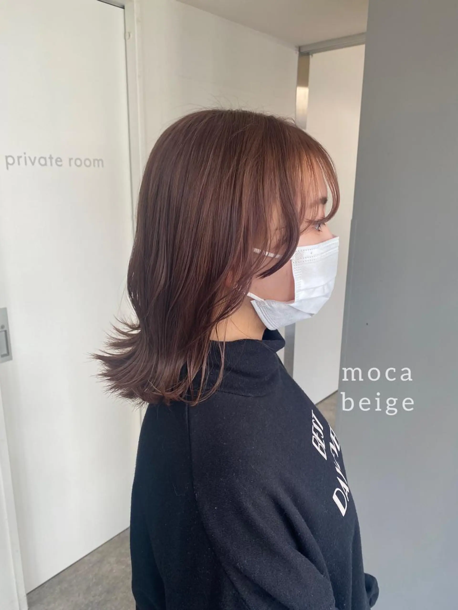 ミディアム カラー ヘアアレンジ ベージュカラー ピンクカラー ヘアカラー ボブ /ニュアンス/ satomi🧸💖のヘアスタイル