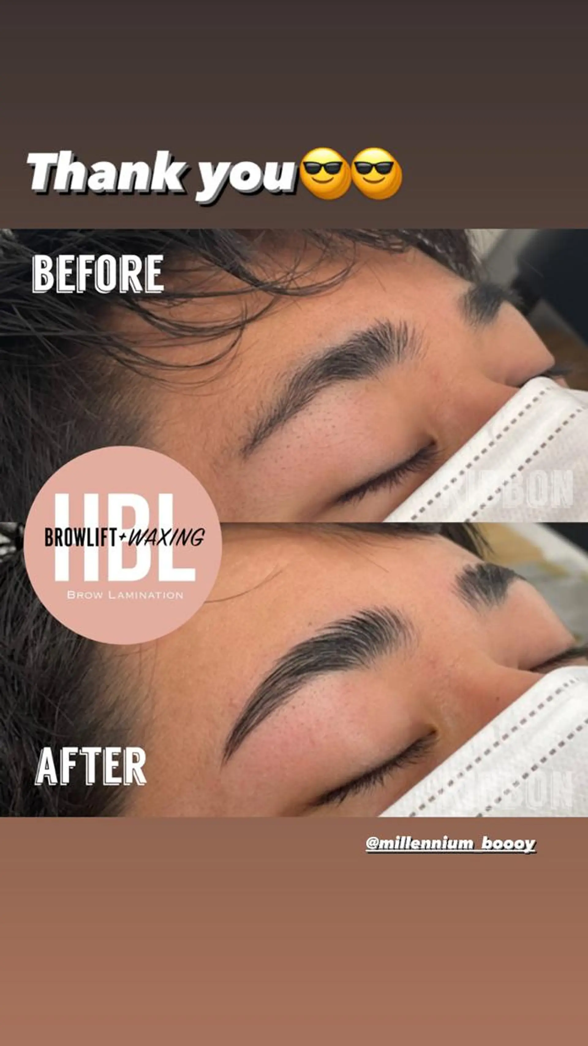 アイブロウ ハリウッドブロウリフト メンズアイブロウ ワックス脱毛 その他(アイブロウ) Ribbon京都駅前店所属・KYOKO 🖤の眉毛・アイブロウイメージ