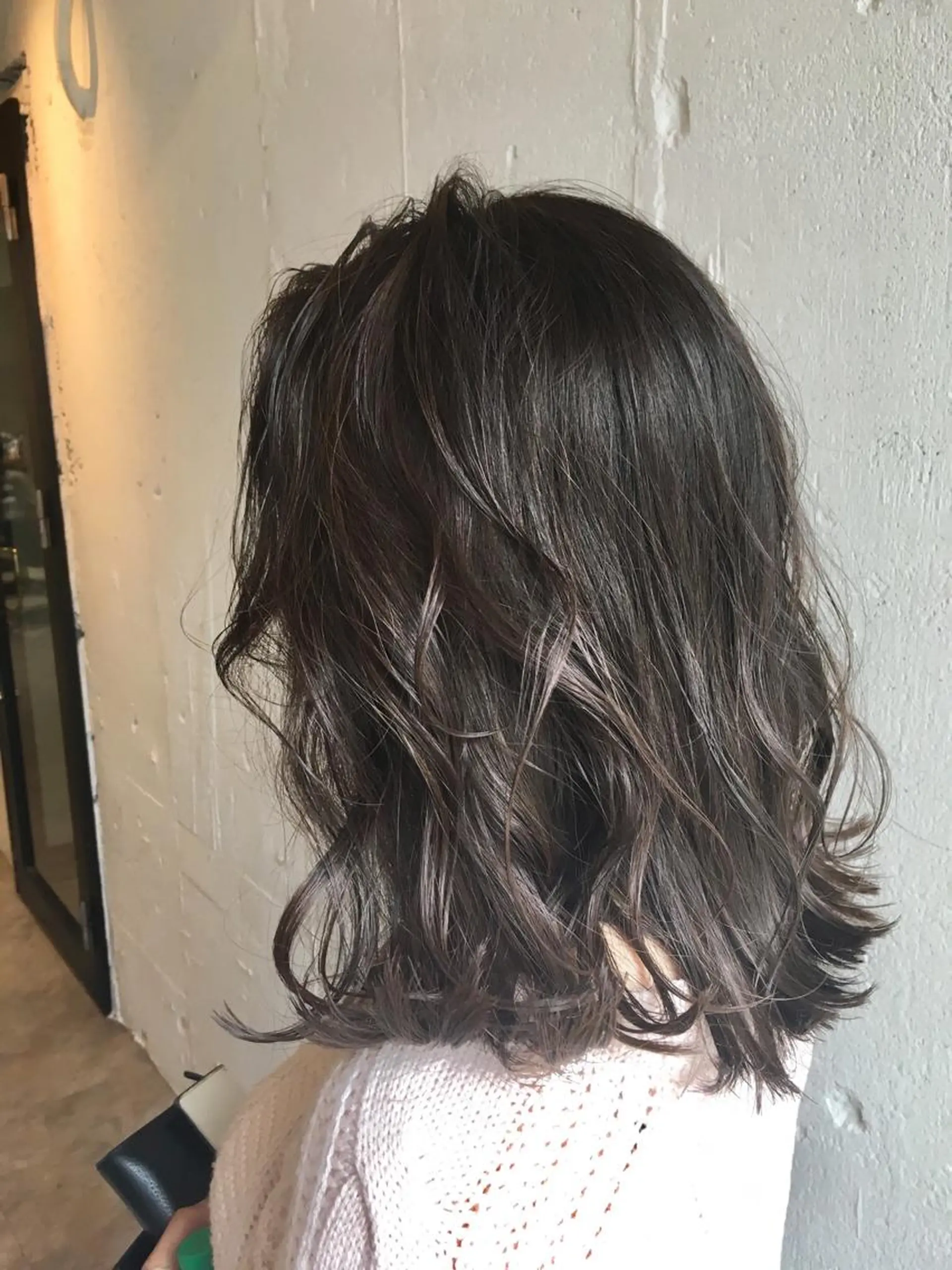 ミディアム カラー バレイヤージュ グレージュ ハイライトカラー ラベンダーカラー ラベンダーグレージュ カット ヘアカラー トリートメント 💈平島 拓也💈のヘアスタイル