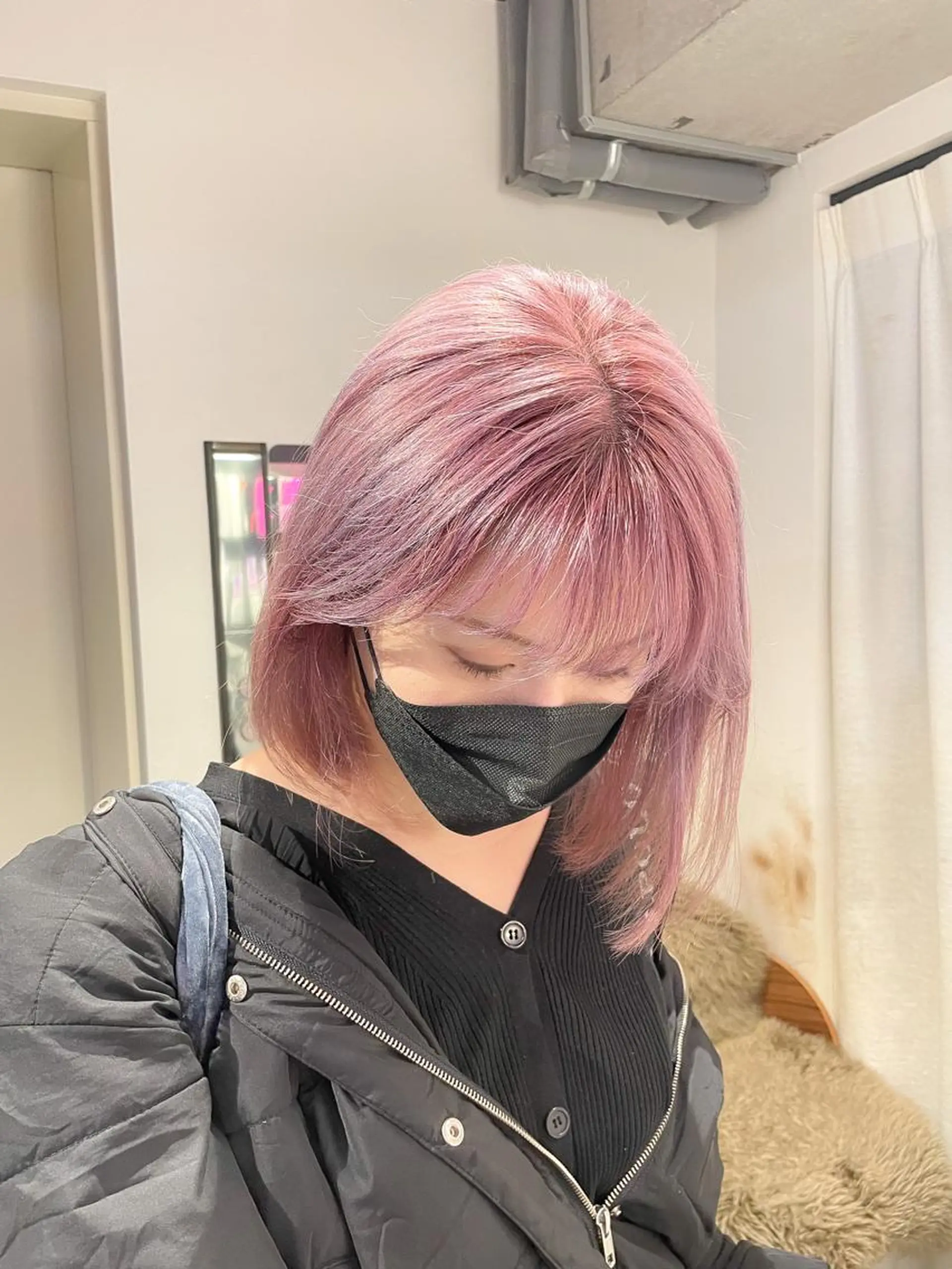 ミディアム カラー カット ヘアカラー トリートメント youres hair 髪質改善トリートメント&ヘッドスパ  新宿三丁目店【ユアーズヘア】所属・🦋透明感カラー 👑NODOKA🦋のヘアスタイル