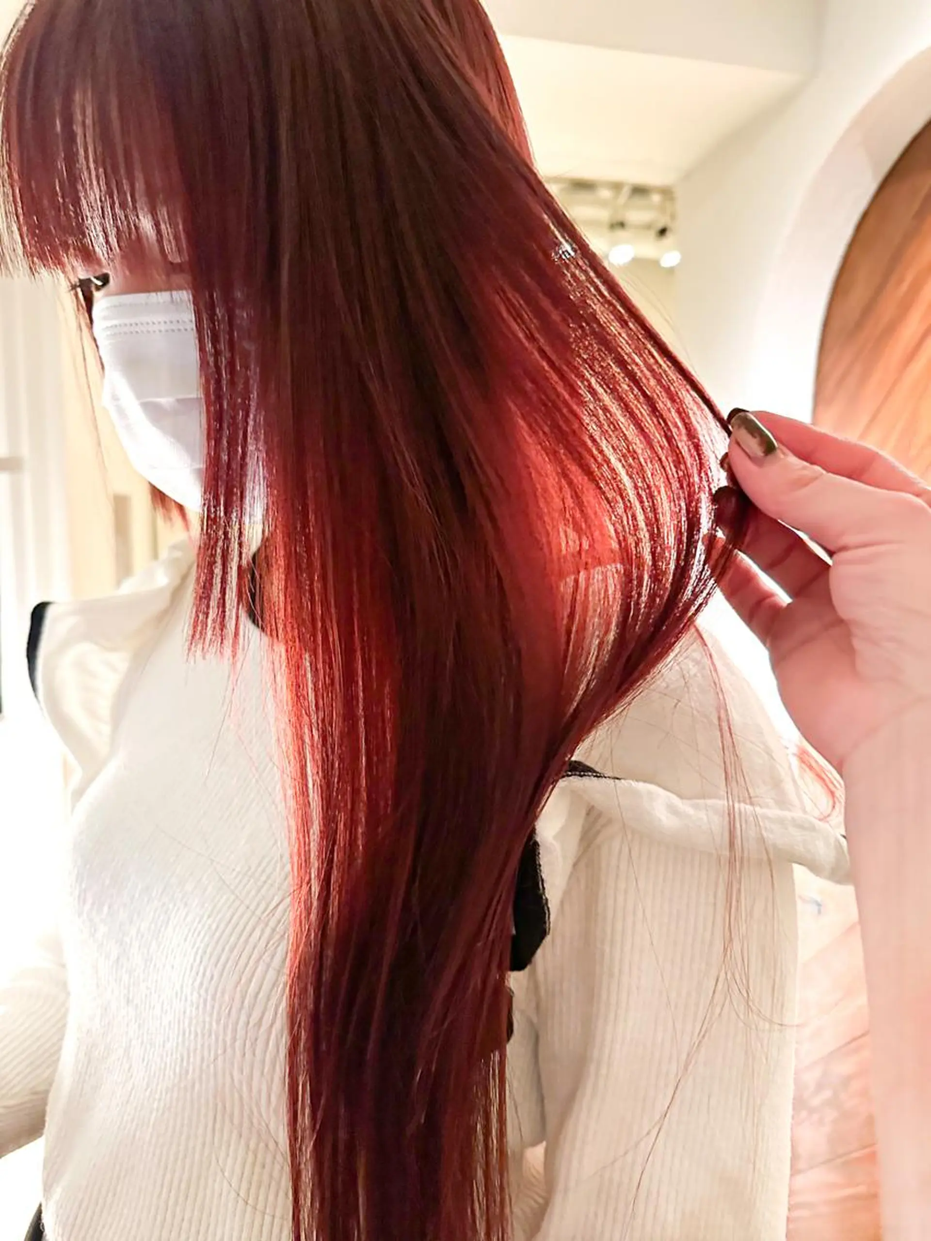 ロング カラー ヘアアレンジ カット ヘアカラー トリートメント 🤎ono/ 切りっぱなしボブ🤎のヘアスタイル