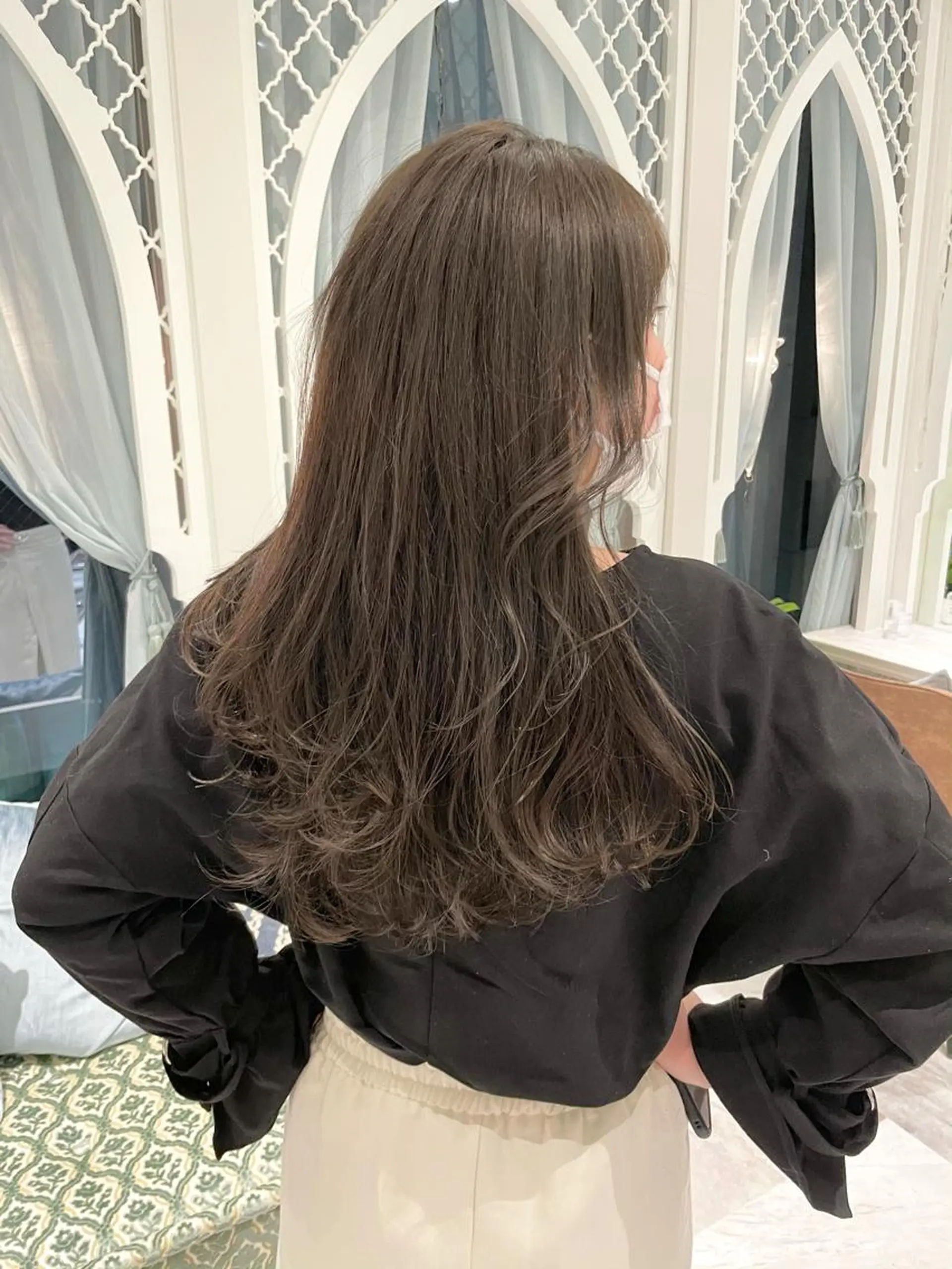 ロング カラー カット ヘアカラー トリートメント Kanami/韓国風 /艶カラーのヘアスタイル