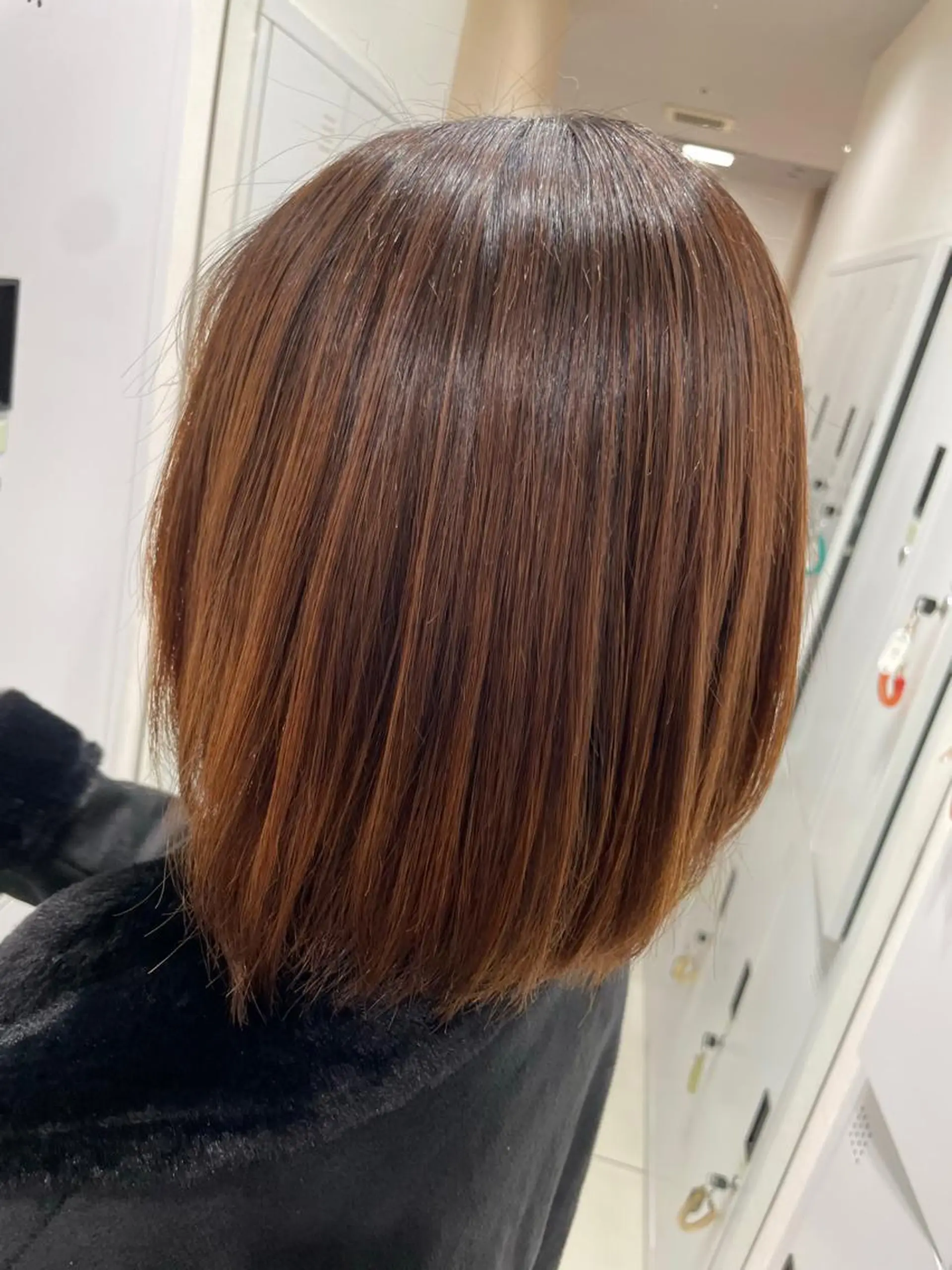 ミディアム 縮毛矯正 縮毛矯正 クロスパーマ/うる艶 カラー/Kurumiのヘアスタイル