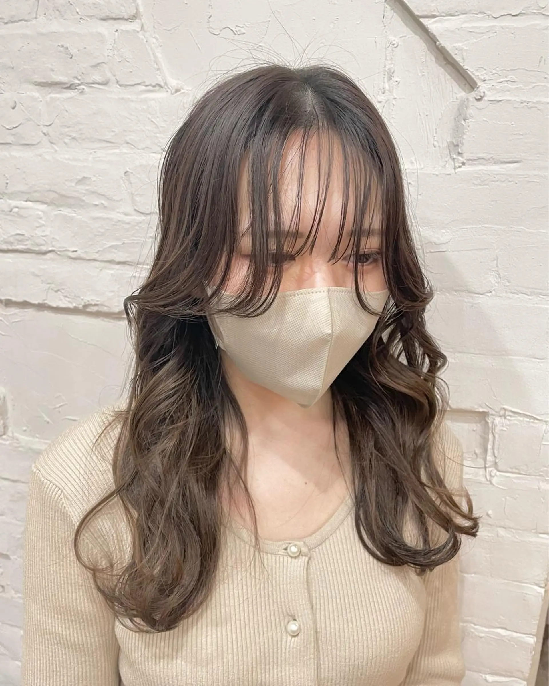 ロング ヘアアレンジ カット 【ピンク/韓国ヘア/ ヘアセット】亜海のヘアスタイル