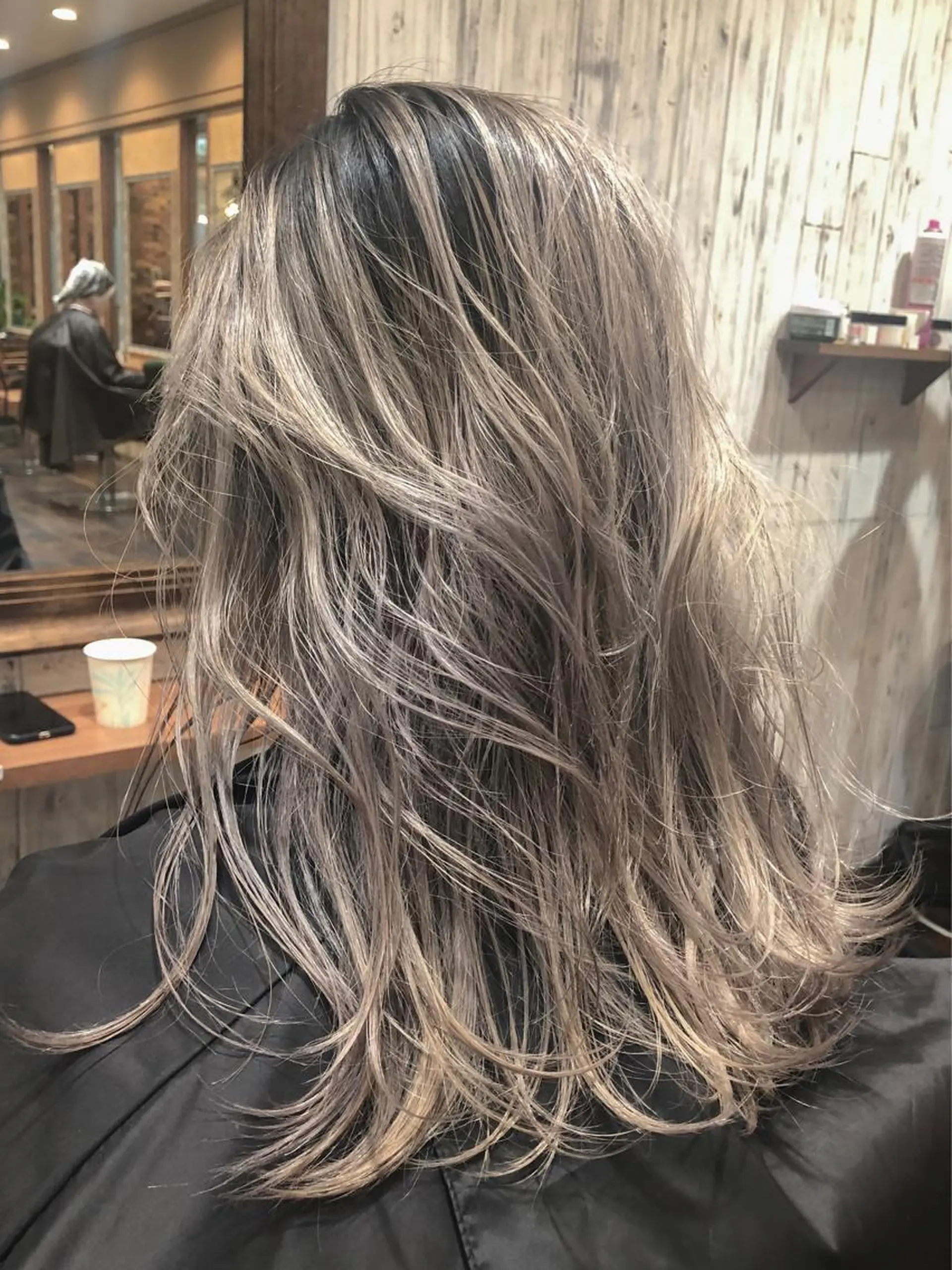 ロング カラー ブロンド ホワイトブロンド カラー/髪質改善 レイヤー/vagueのヘアスタイル