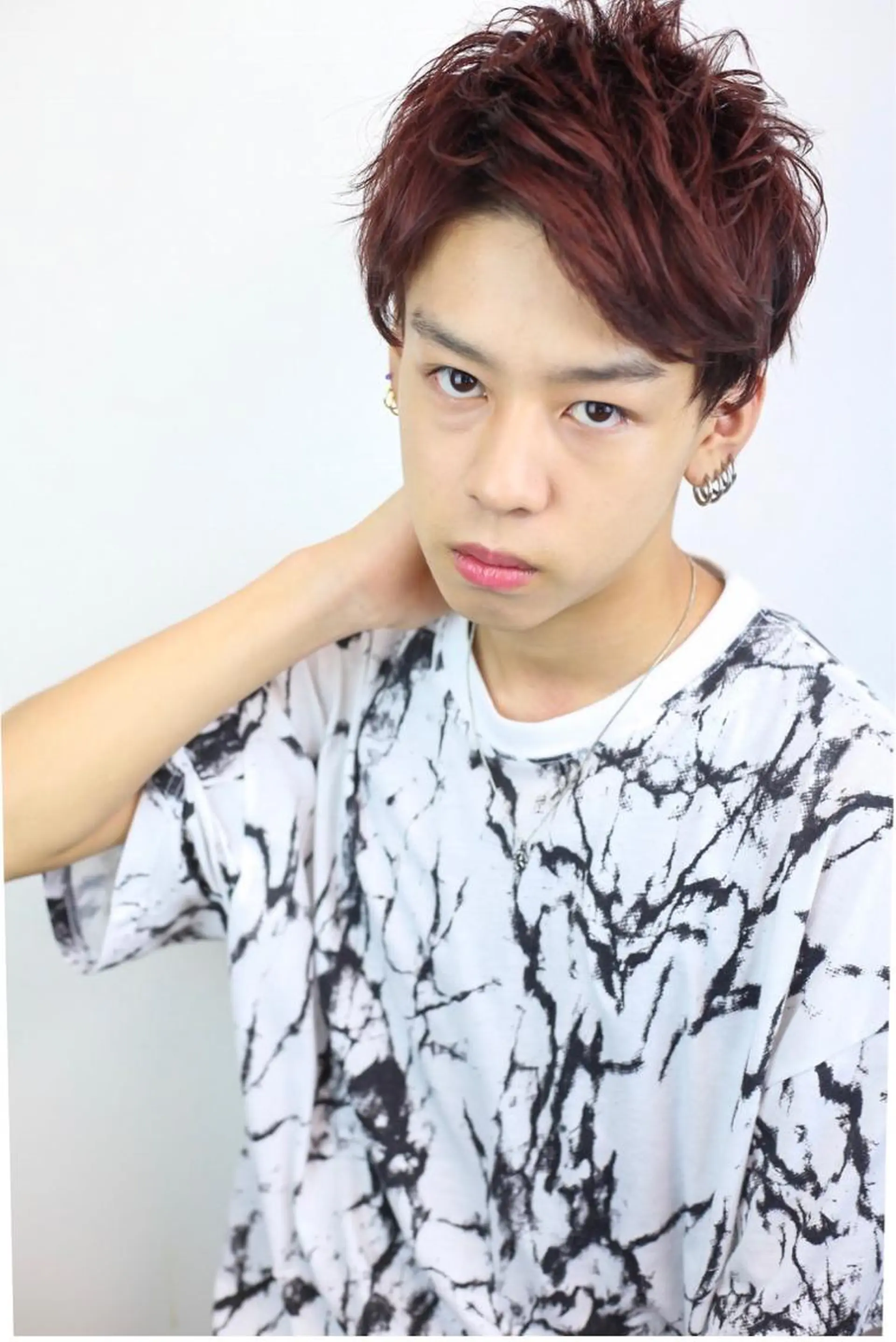 ショート カラー メンズ アップバング skin所属・中村 梨沙のマツエク・マツパデザイン