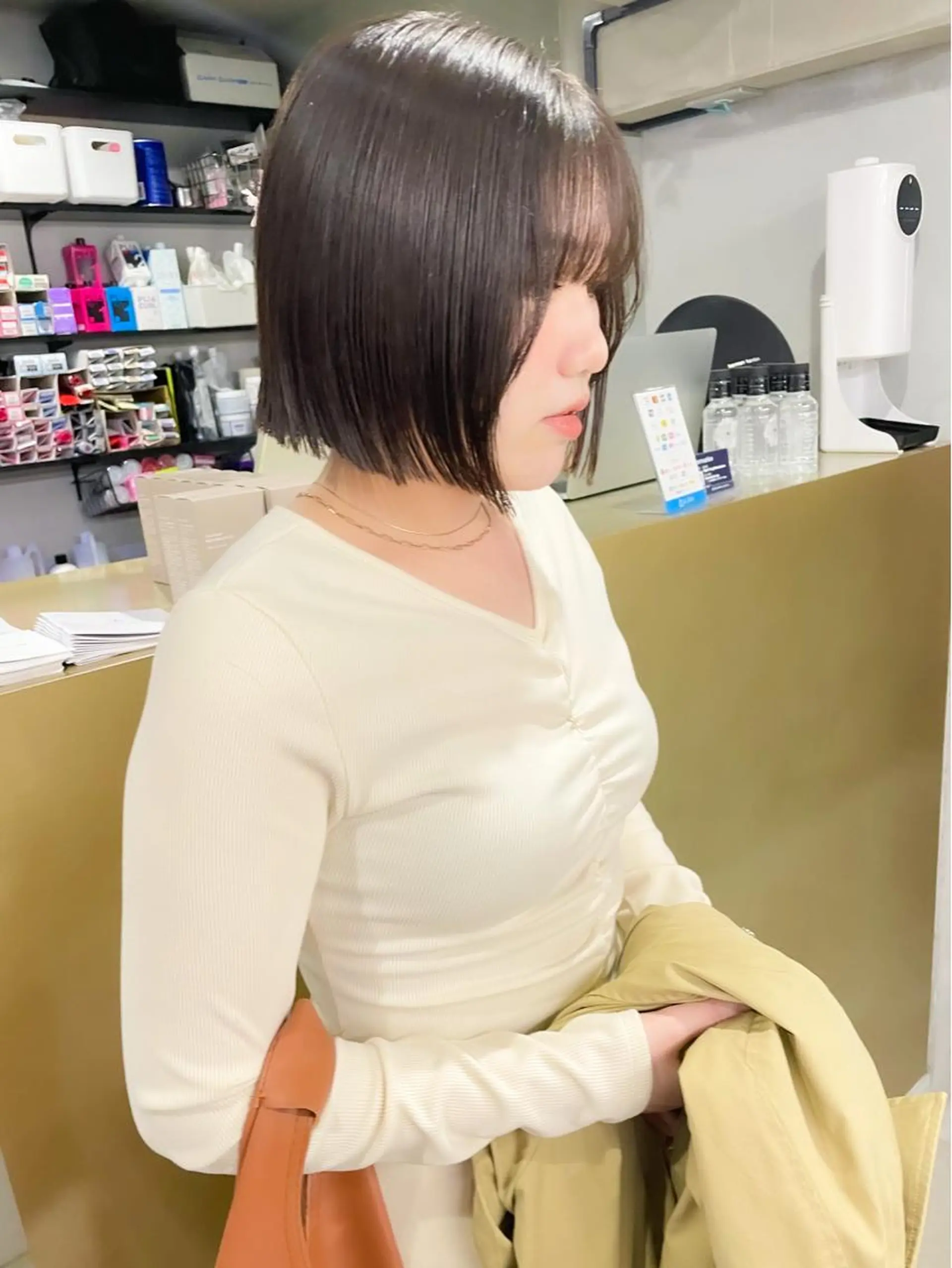 ミディアム 縮毛矯正 前田 陽南子のヘアスタイル