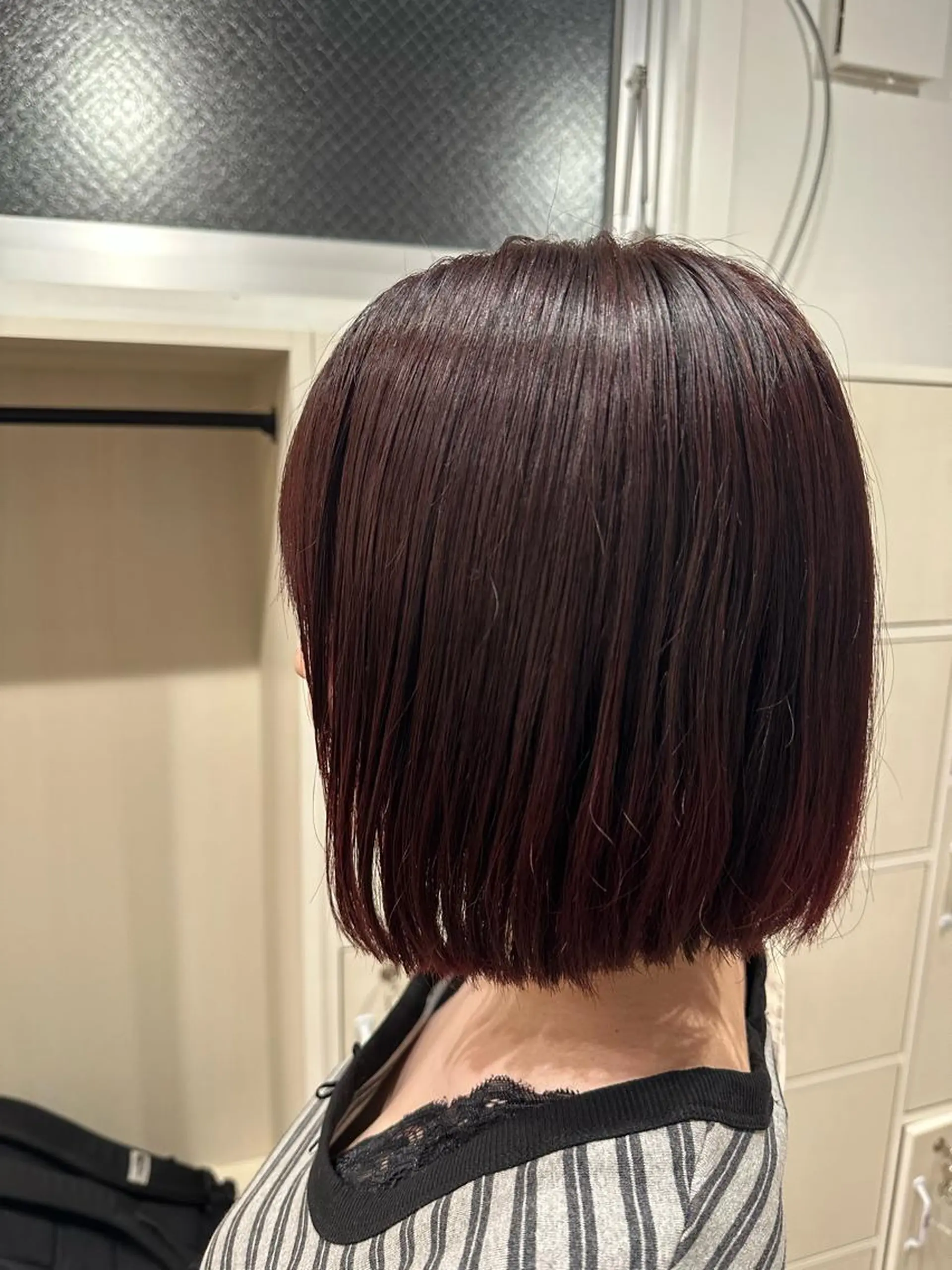 ミディアム カラー ピンクカラー ヘアカラー 松本 莉央のヘアスタイル