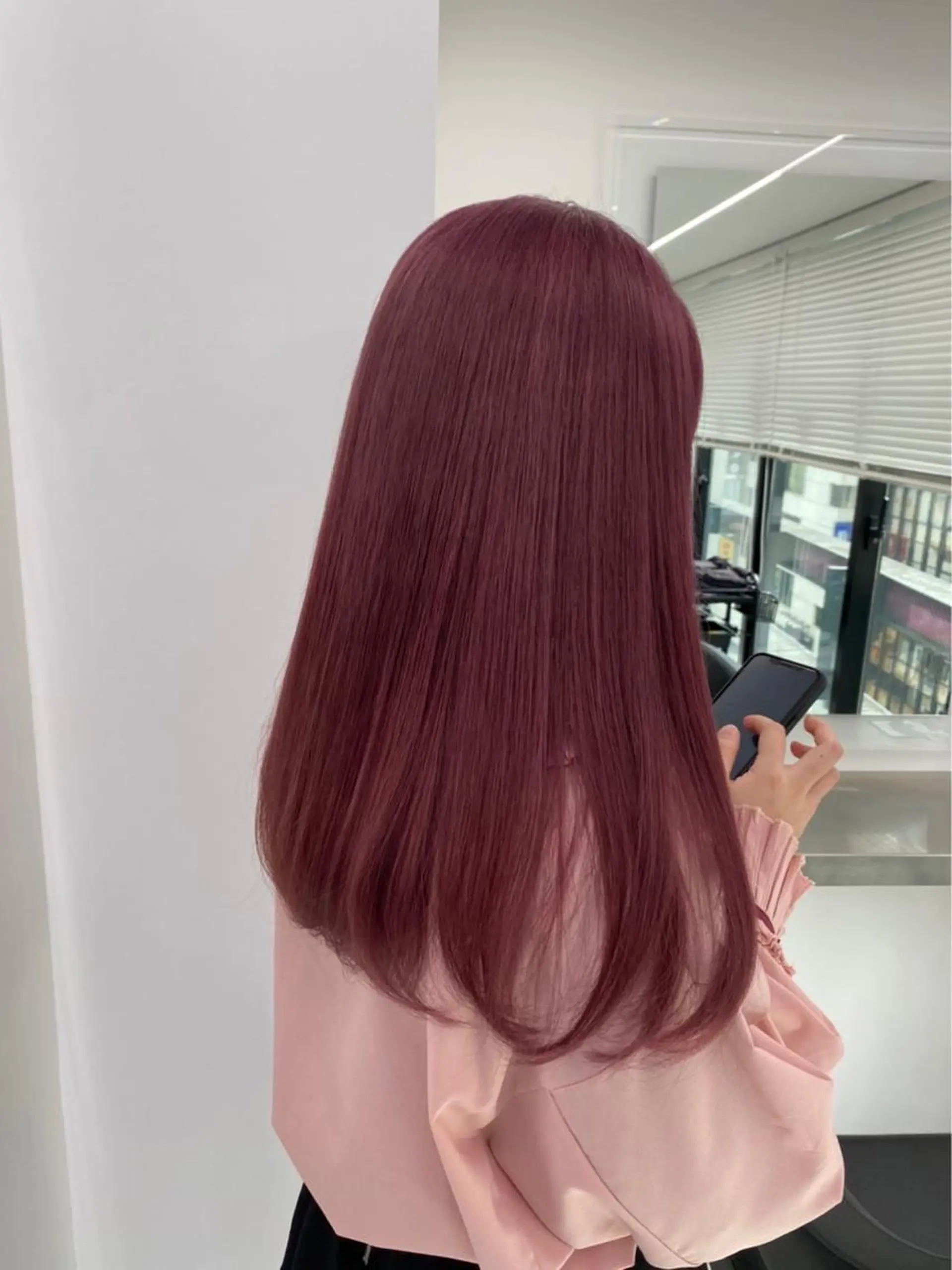 セミロング トレンドモテカラー 🩷色落ちまで可愛くのヘアスタイル