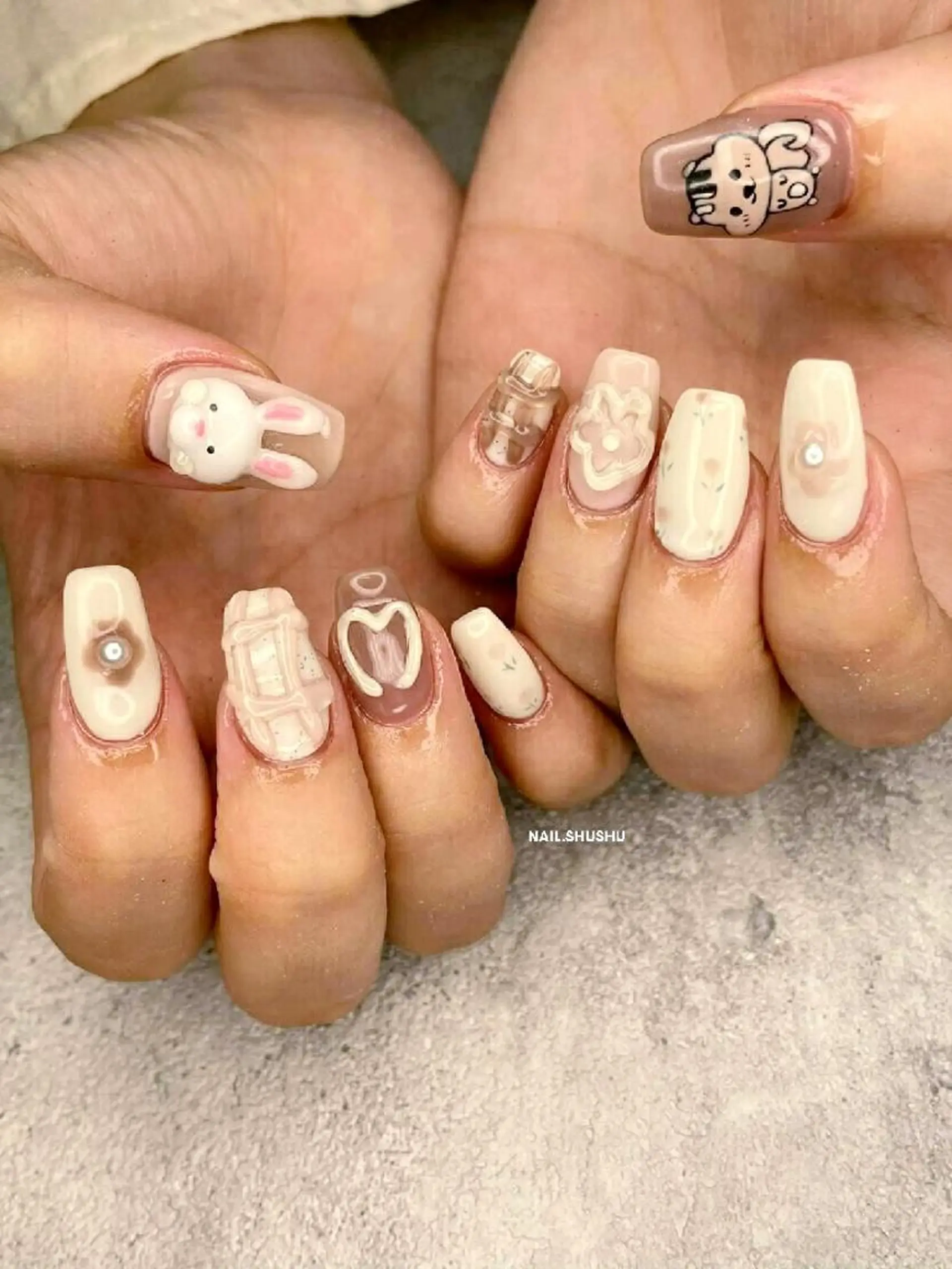 ネイル 持ち込み 3dパーツ/流行り 👧shushu❤️のネイルデザイン