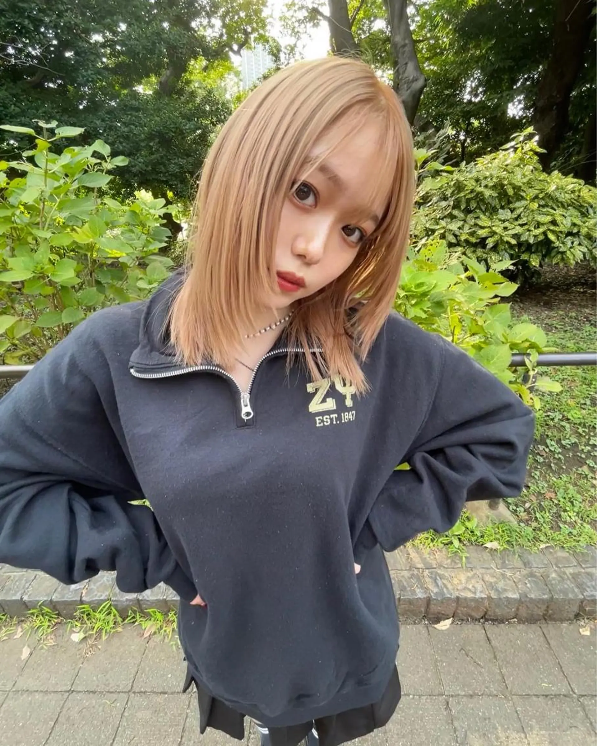 セミロング カラー ハイトーンカラー LATTE  渋谷所属・♡レイヤーカット れお♡のヘアスタイル