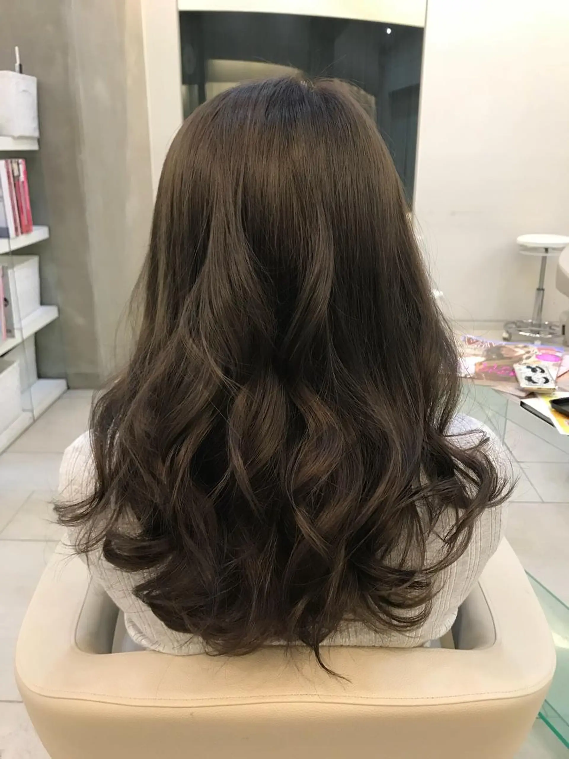 セミロング カラー アッシュ 松本 潔樹のヘアスタイル