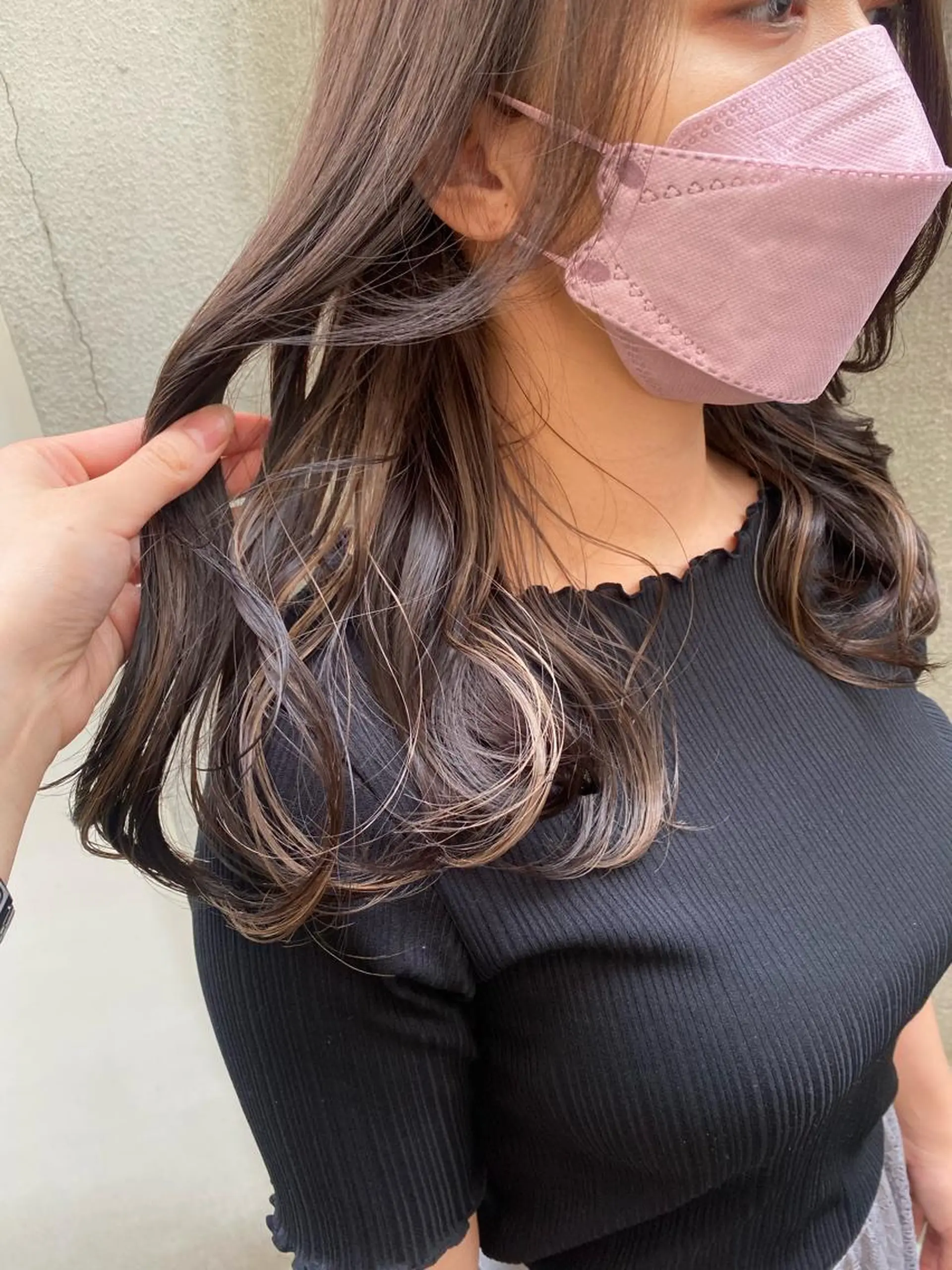 セミロング カラー インナーカラー NATSUKI😸 ‪✂︎‬南森町美容室のヘアスタイル