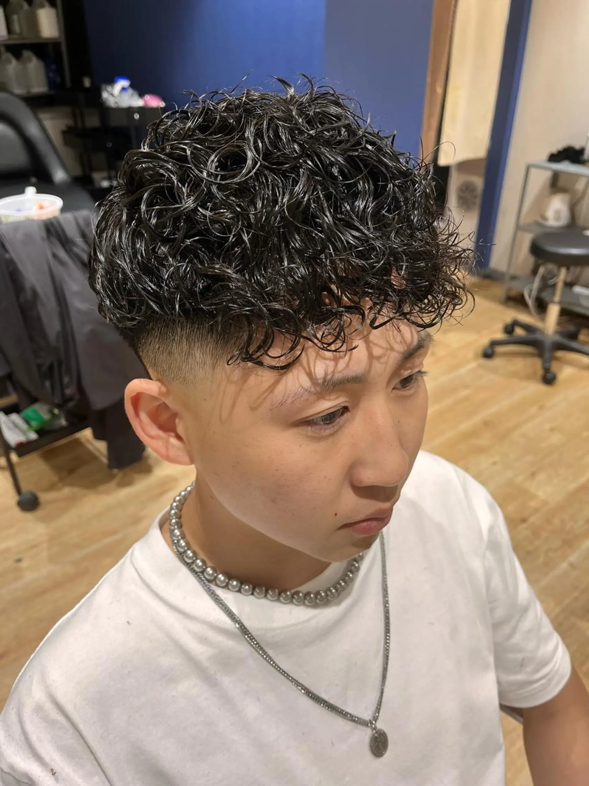 ショート パーマ メンズ スペインカール カット パーマ men's salon LiG所属・Men'ssalon LiG／kaitoのヘアスタイル