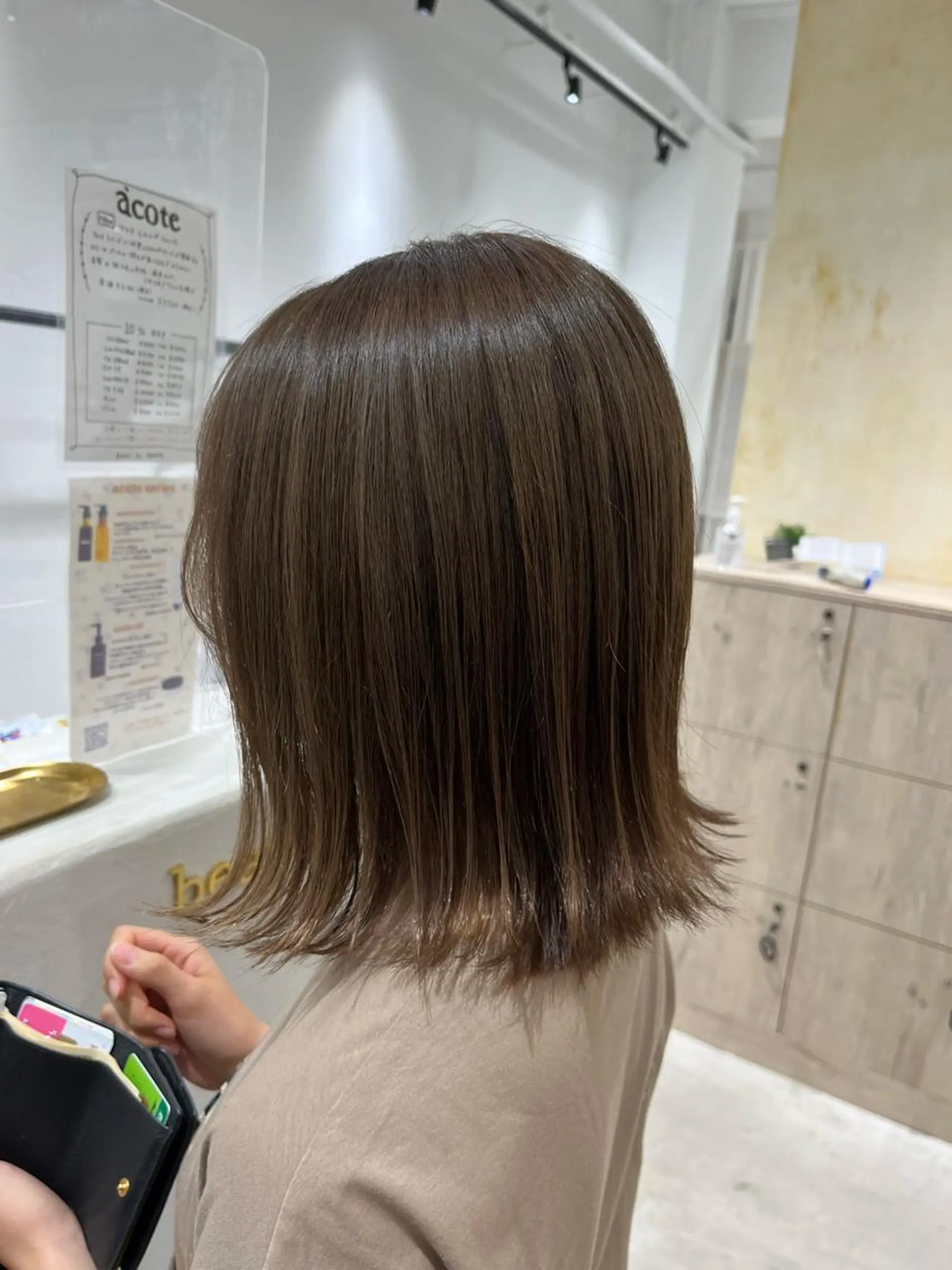 ミディアム カット ヘアカラー ボブ/美髪矯正 /佐藤　奈巳のヘアスタイル