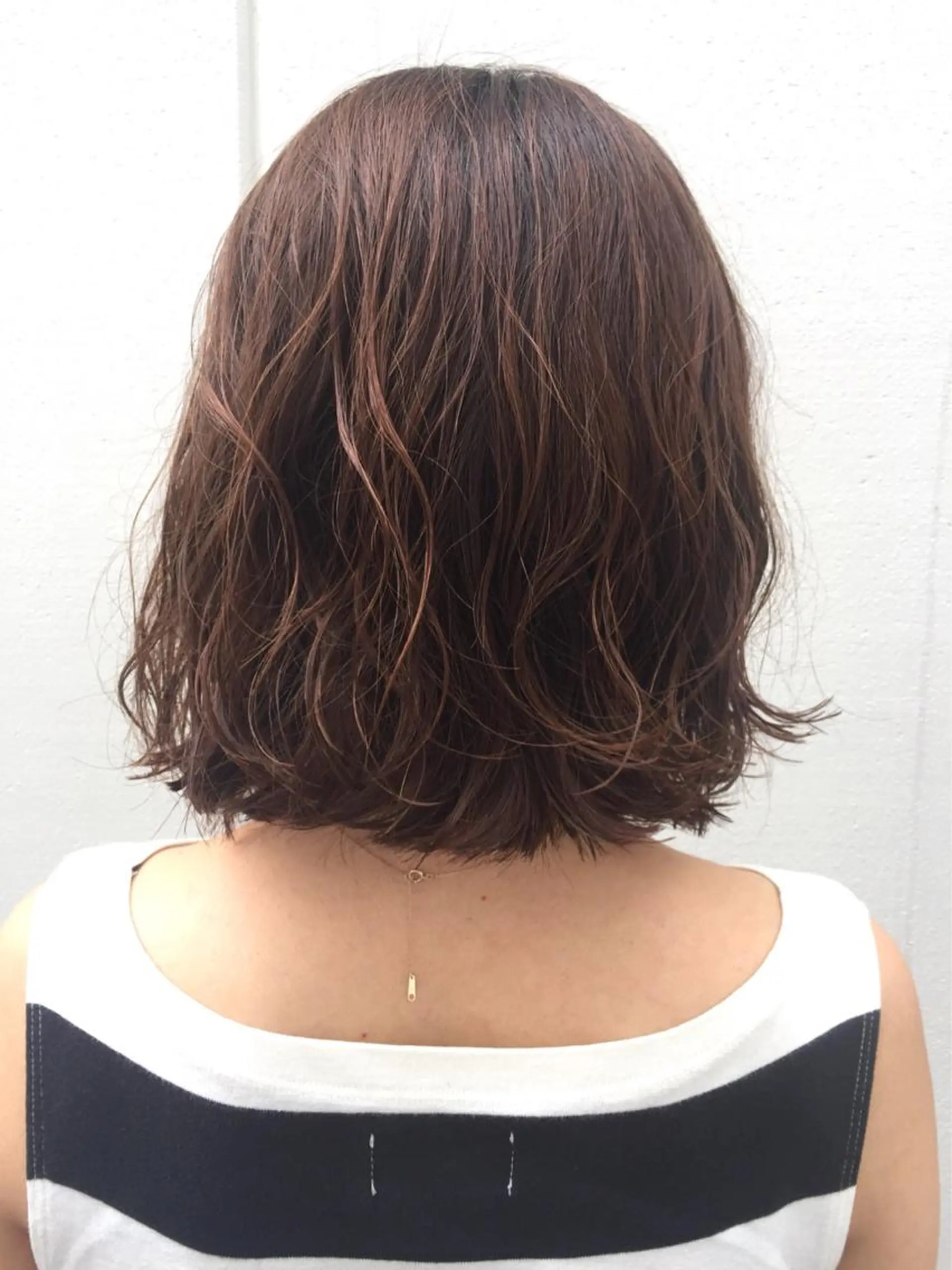 ミディアム パーマ 福地 礼奈のヘアスタイル