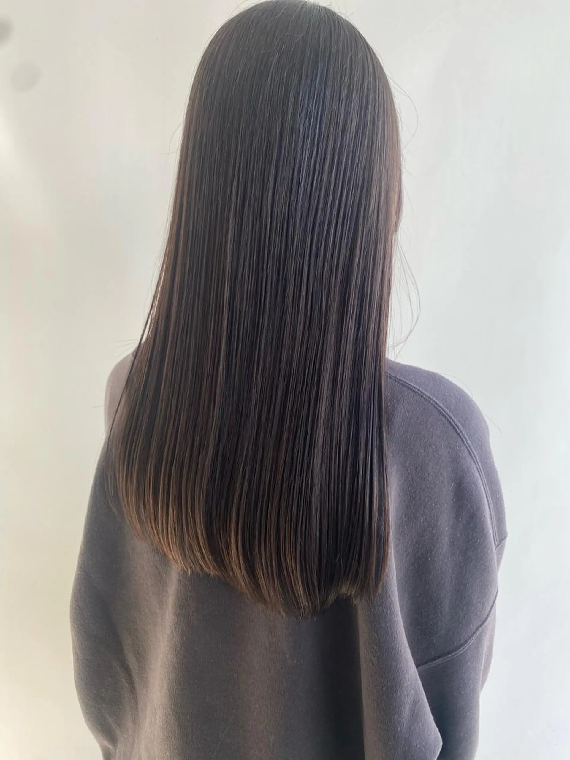 ロング ミストバング ハイライト 学生 縮毛矯正 nambu-GARDEN所属・上田 昂雅のヘアスタイル