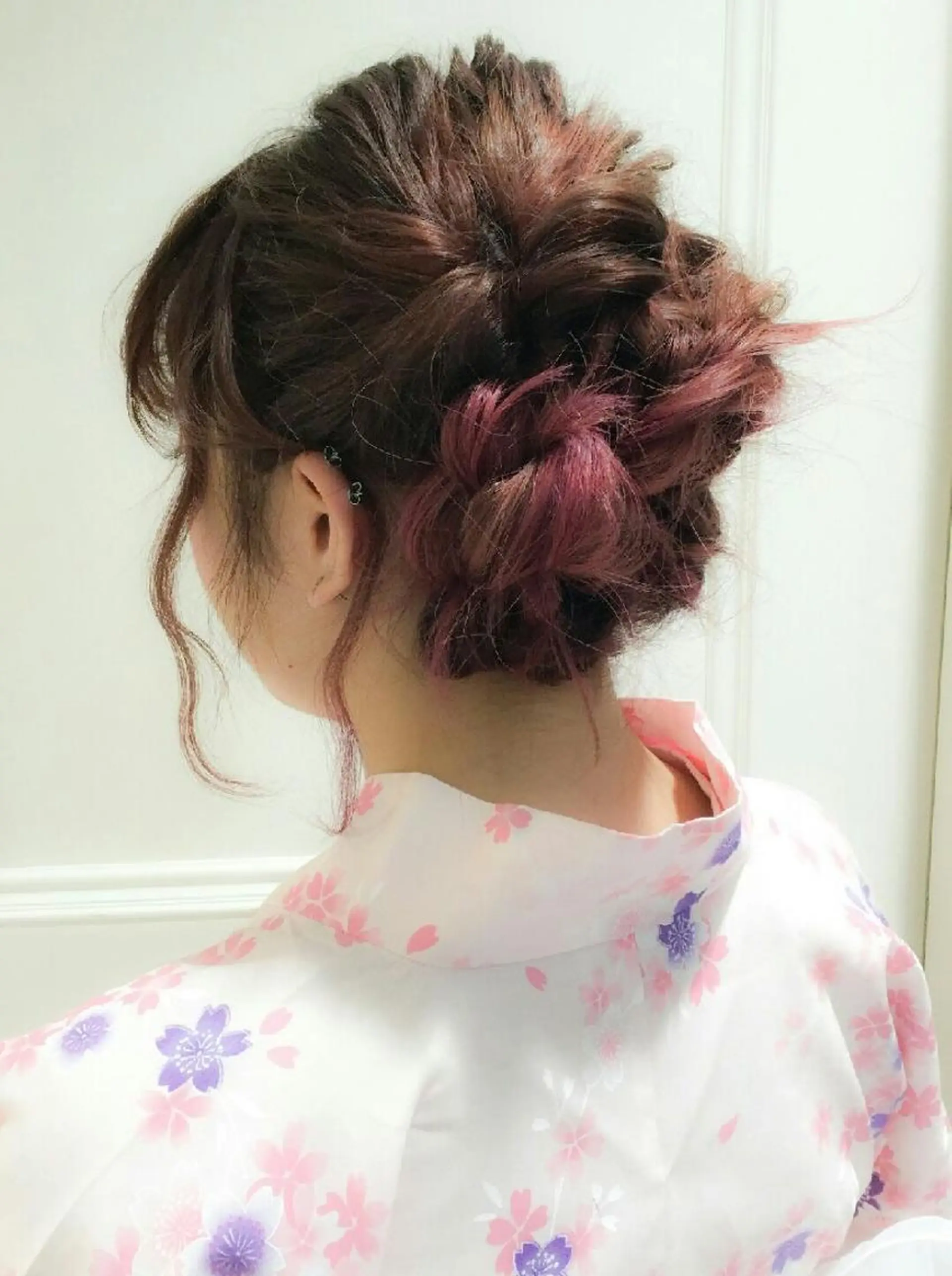 ヘアアレンジ カラー ミディアム 寺島 伸のヘアスタイル