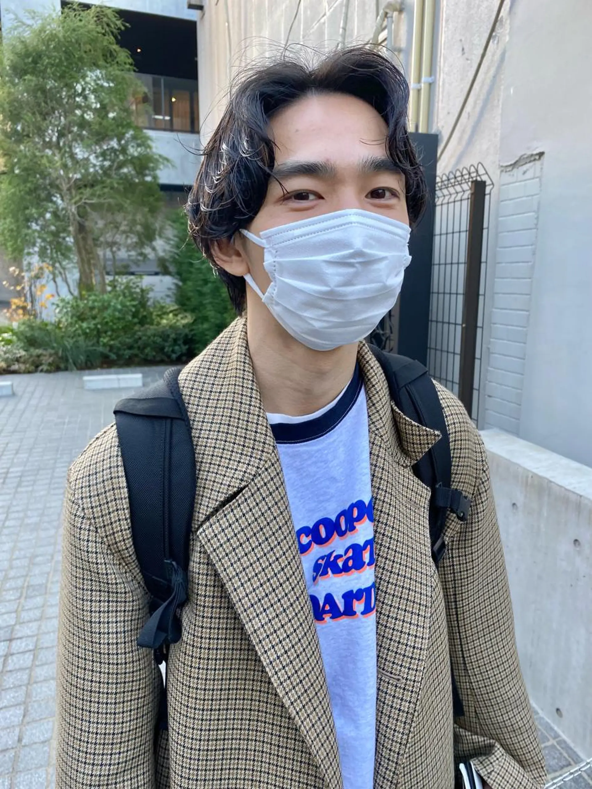 ショート パーマ メンズ メンズパーマ ニュアンスパーマ 森貴裕/ベージュ/ パーマ/オリーブのヘアスタイル