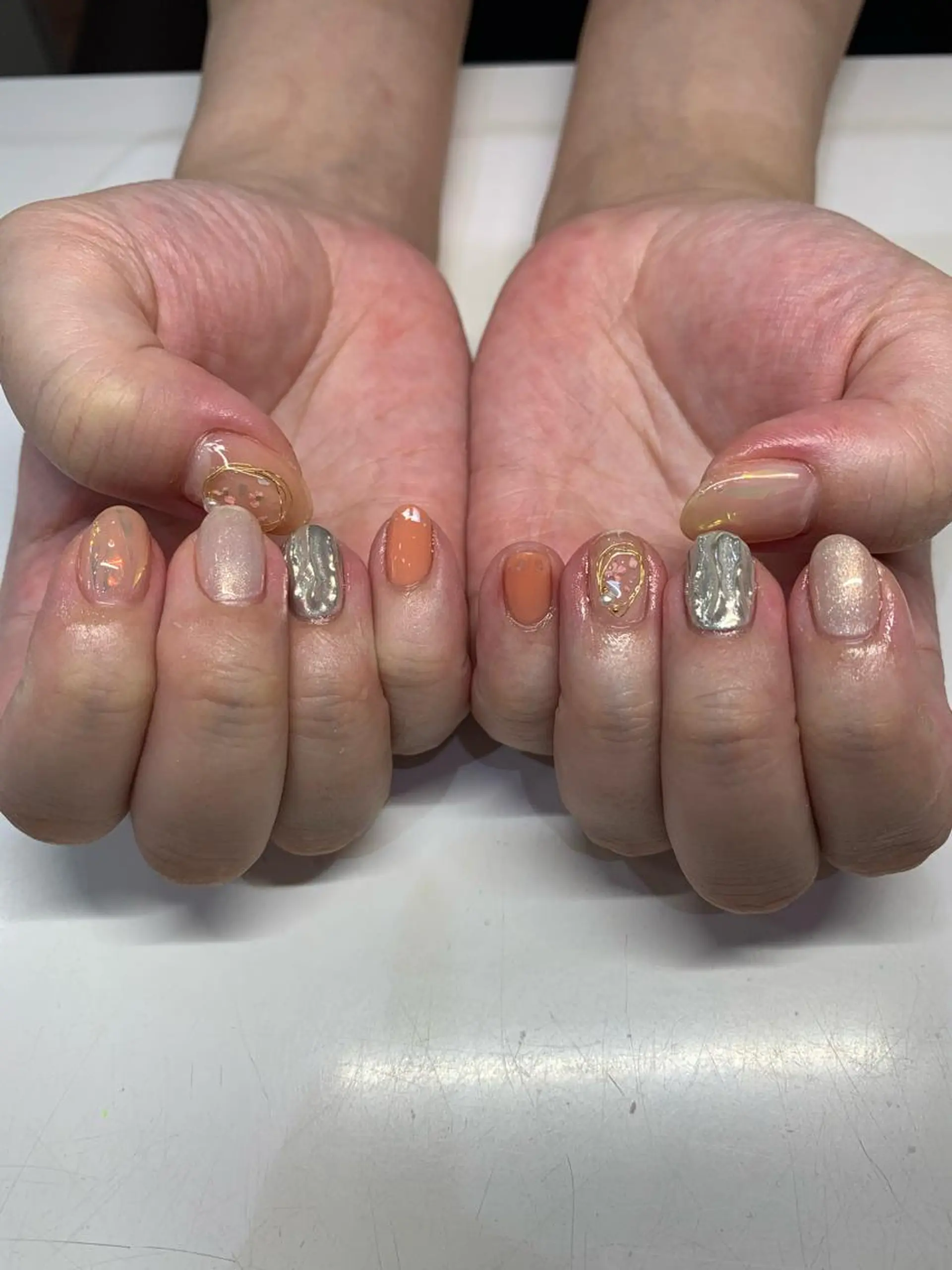 ネイル アートネイル ミラーネイル 持ち込み Nail&eyelash Momo所属・Nail Salon Momoのネイルデザイン