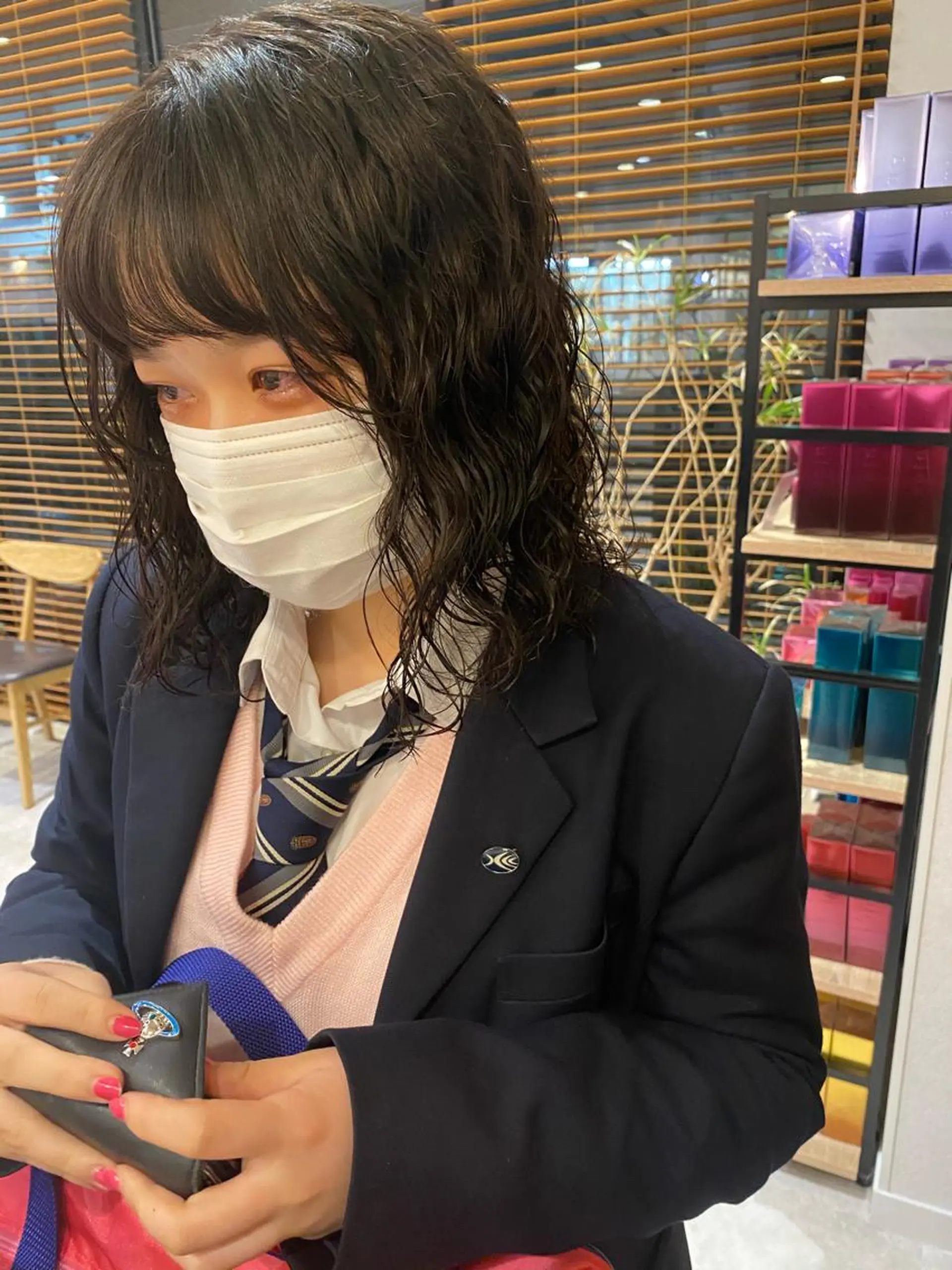 ミディアム カラー パーマ ミディアムパーマ パーマ指名No1 /namiのヘアスタイル